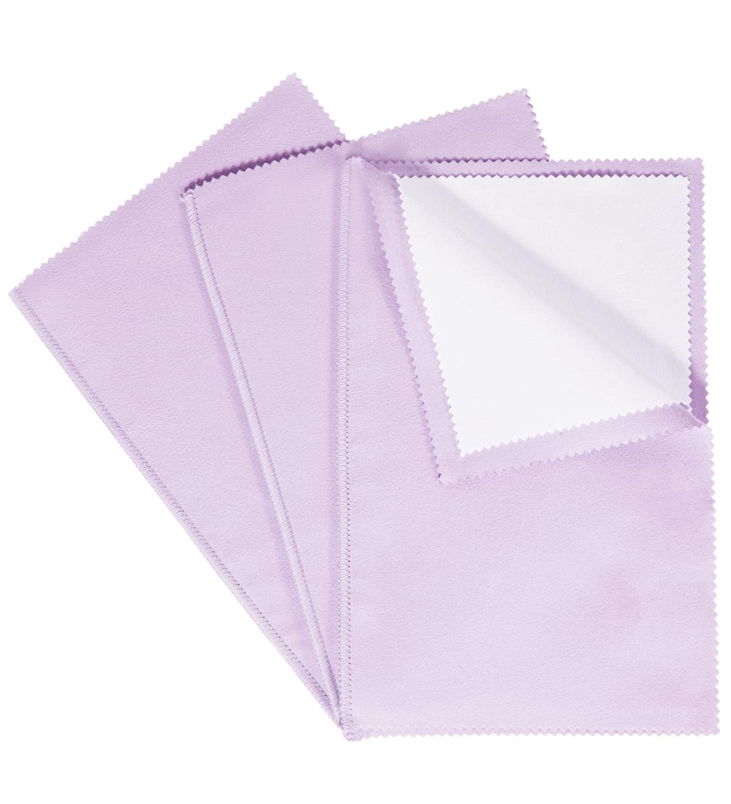 CATIFLIN 3pcs Large Jewelry Cleaning Cloth Set - 100% Cotton Polishing Cloth for Gold, Silver, and Platinum (Purple, 10x12) - Ultimate Jewelry Care Solution - Buy Online on GoSupps.com