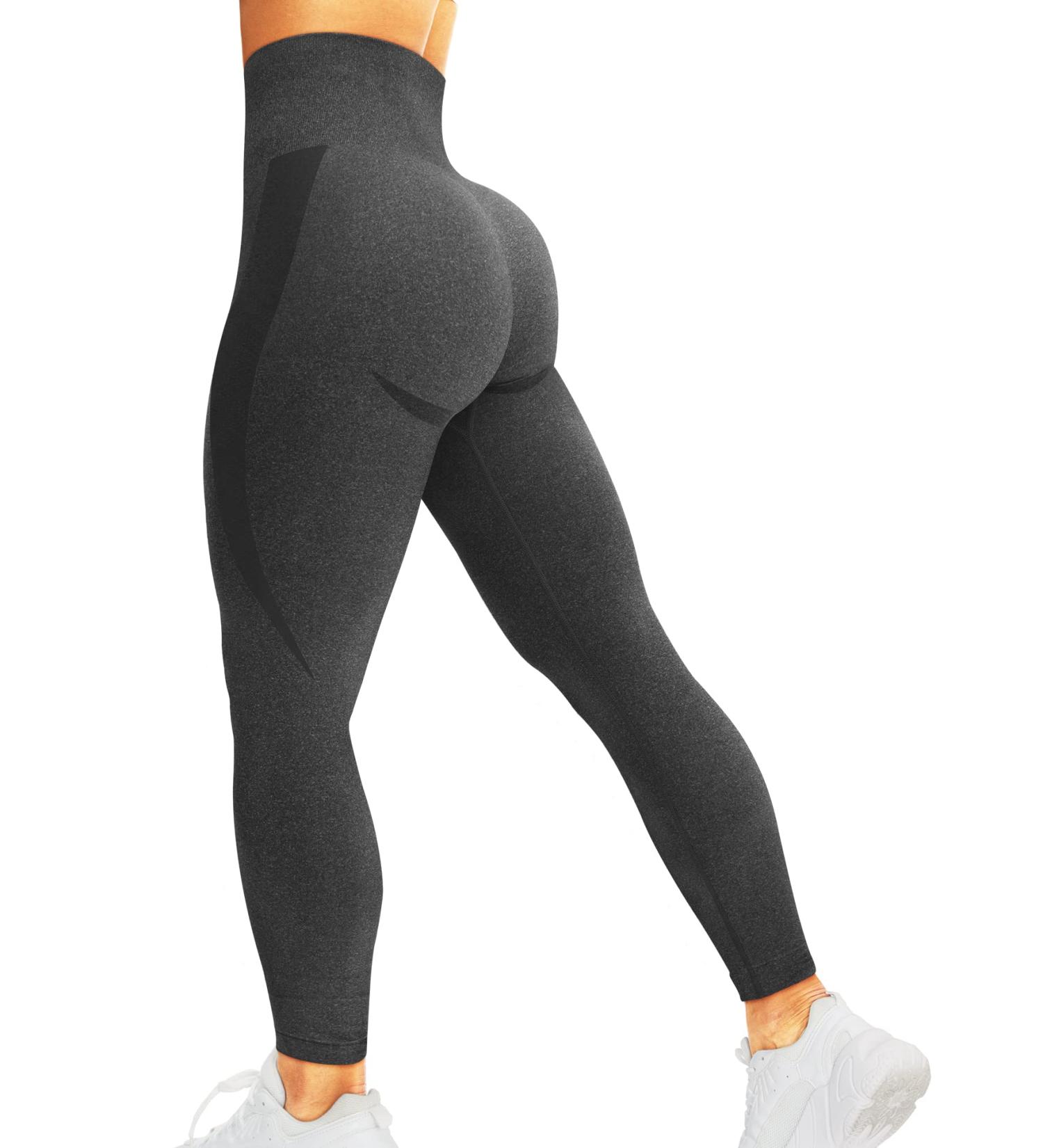 Corcoar Women's High Waist Seamless Gym Leggings - XL Grey Sport & Yoga Pants - Buy Online on GoSupps.com