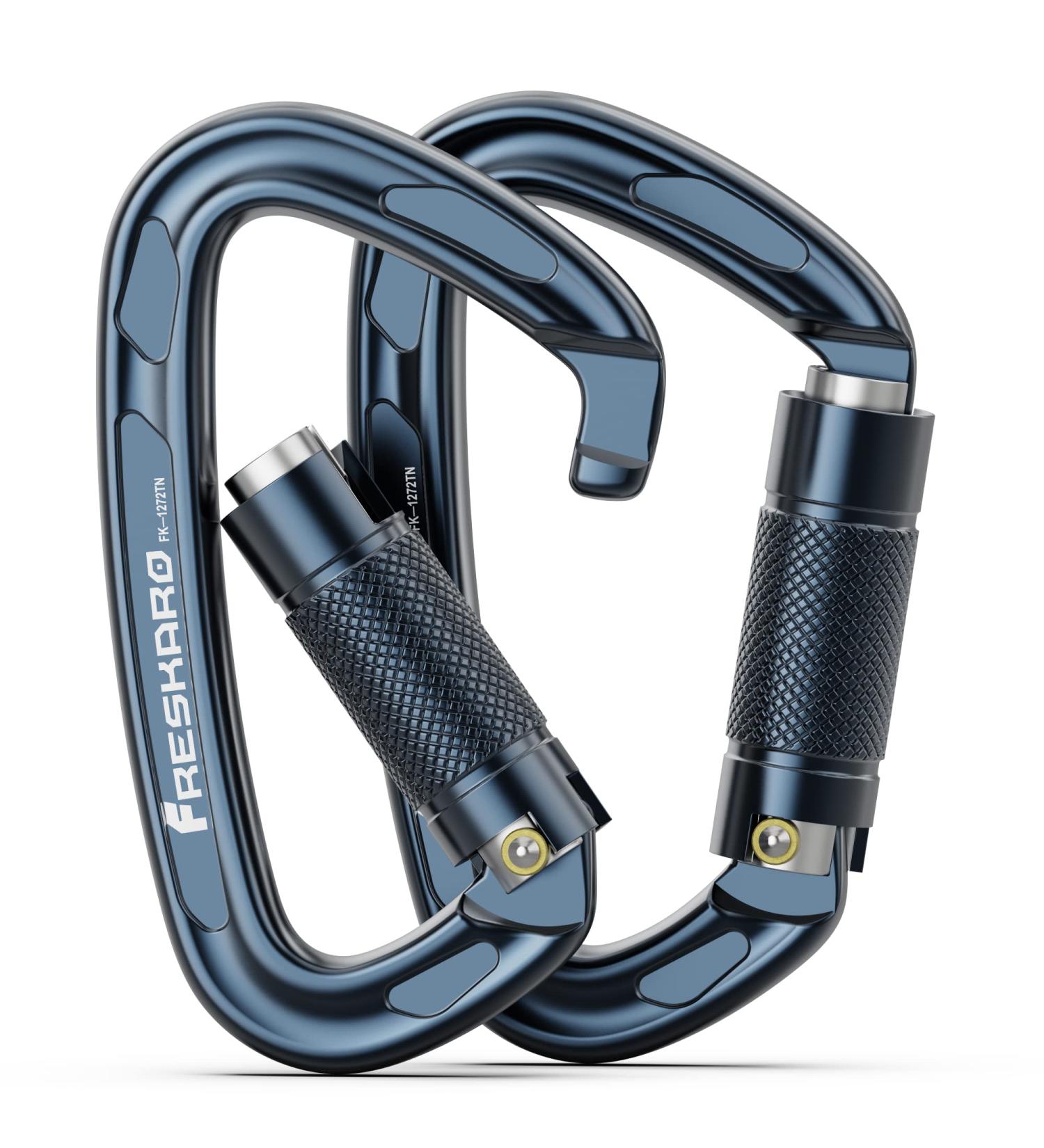 Space Grey Climbing Carabiner Set - 2pc | Durable & Lightweight - Buy Online on GoSupps.com