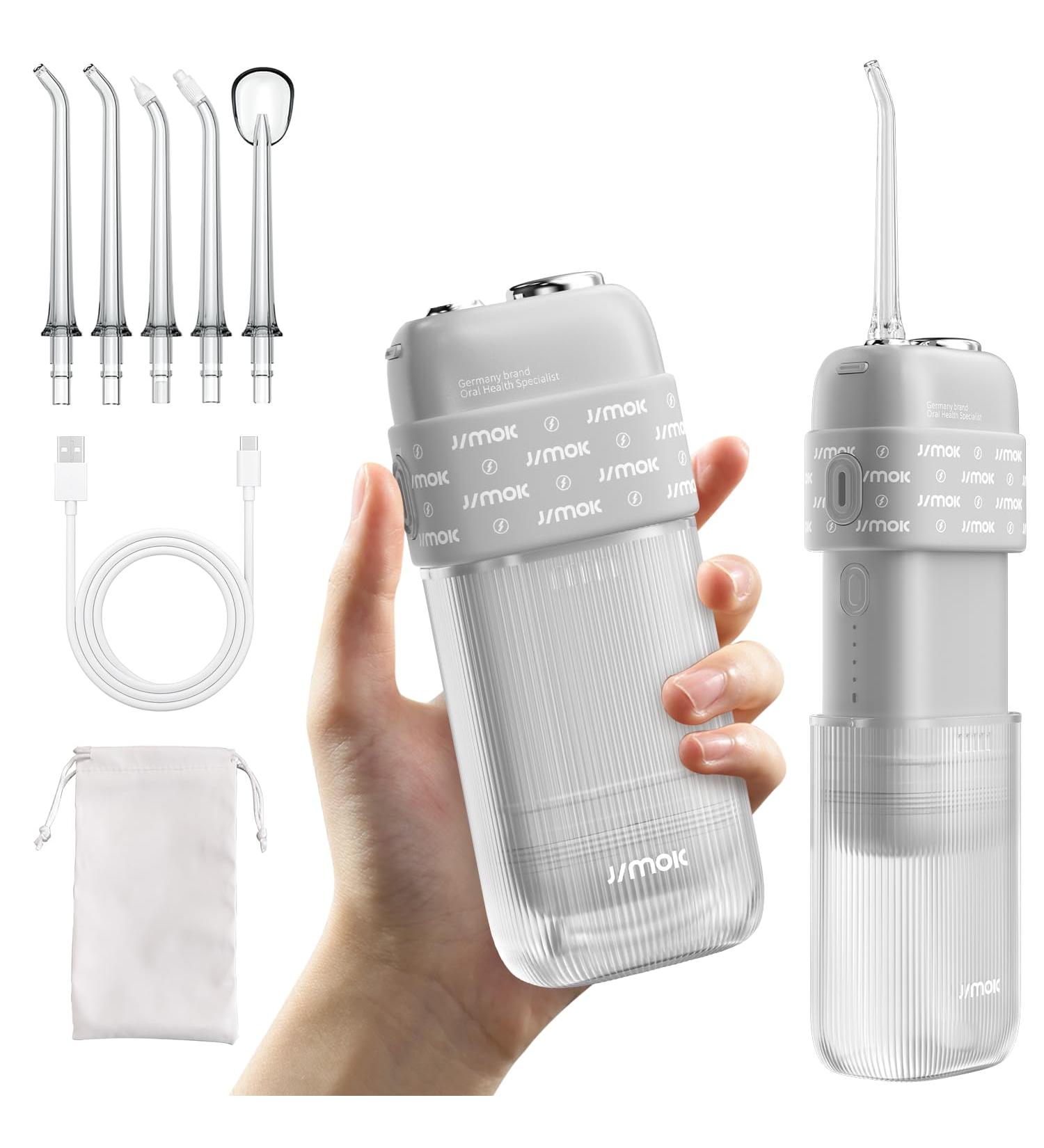 JIMOK Portable Water Flosser - Mini Cordless Teeth Cleaner 4 Modes IPX8 Waterproof - Ideal for Home & Travel - Buy Online on GoSupps.com
