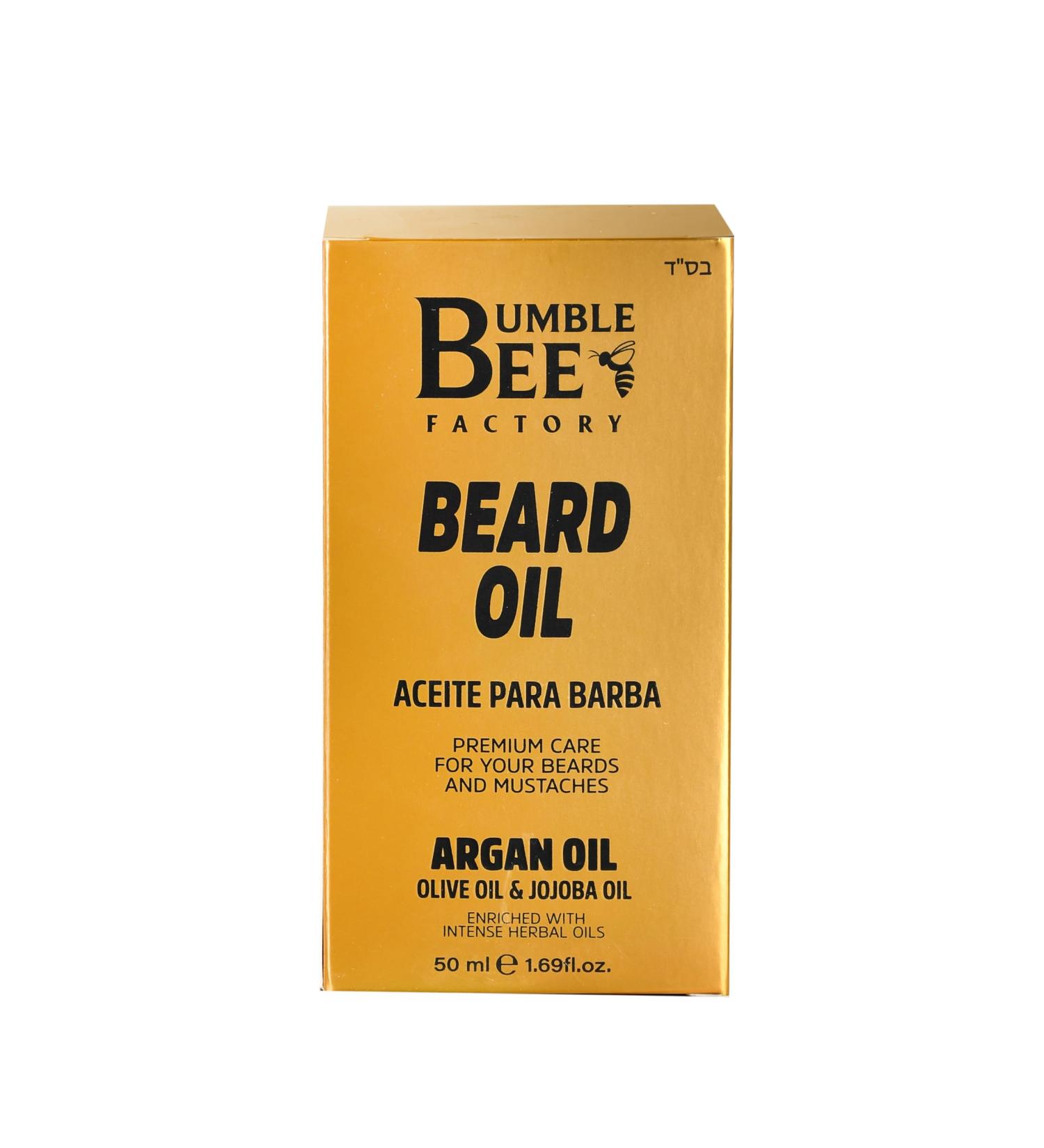 BUMBLE BEE Premium Organic Beard Oil for Men - Argan Olive & Jojoba for Luxurious Beard & Mustache Care - International Shipping Available - Buy Online on GoSupps.com