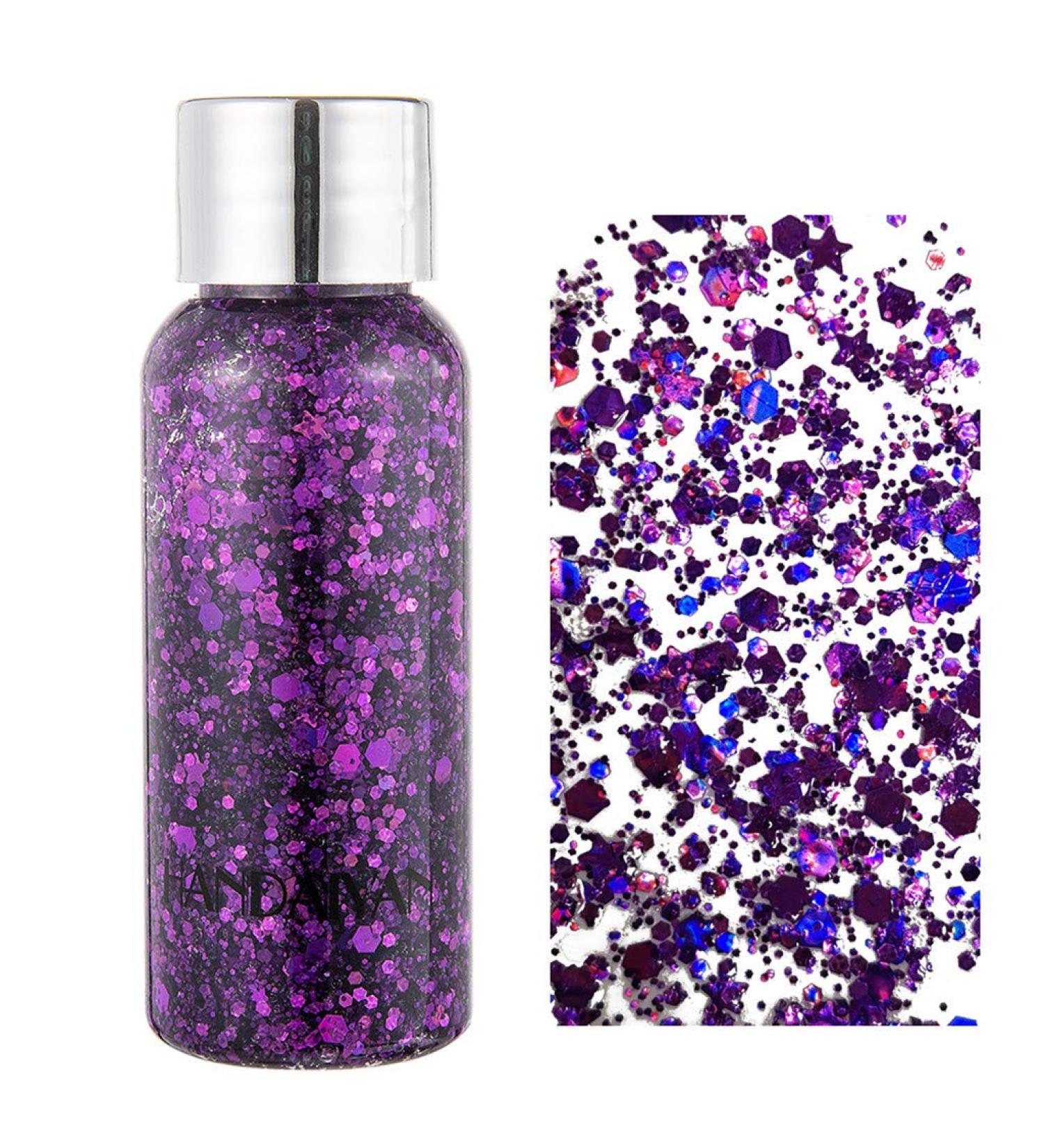 Tireow Face & Body Gel Eye & Hair Shadow Glitter Kit - Loose Powder Sequin Chunky Glitter for Music Festivals Masquerade Parties Birthdays & Weddings - Buy Online on GoSupps.com