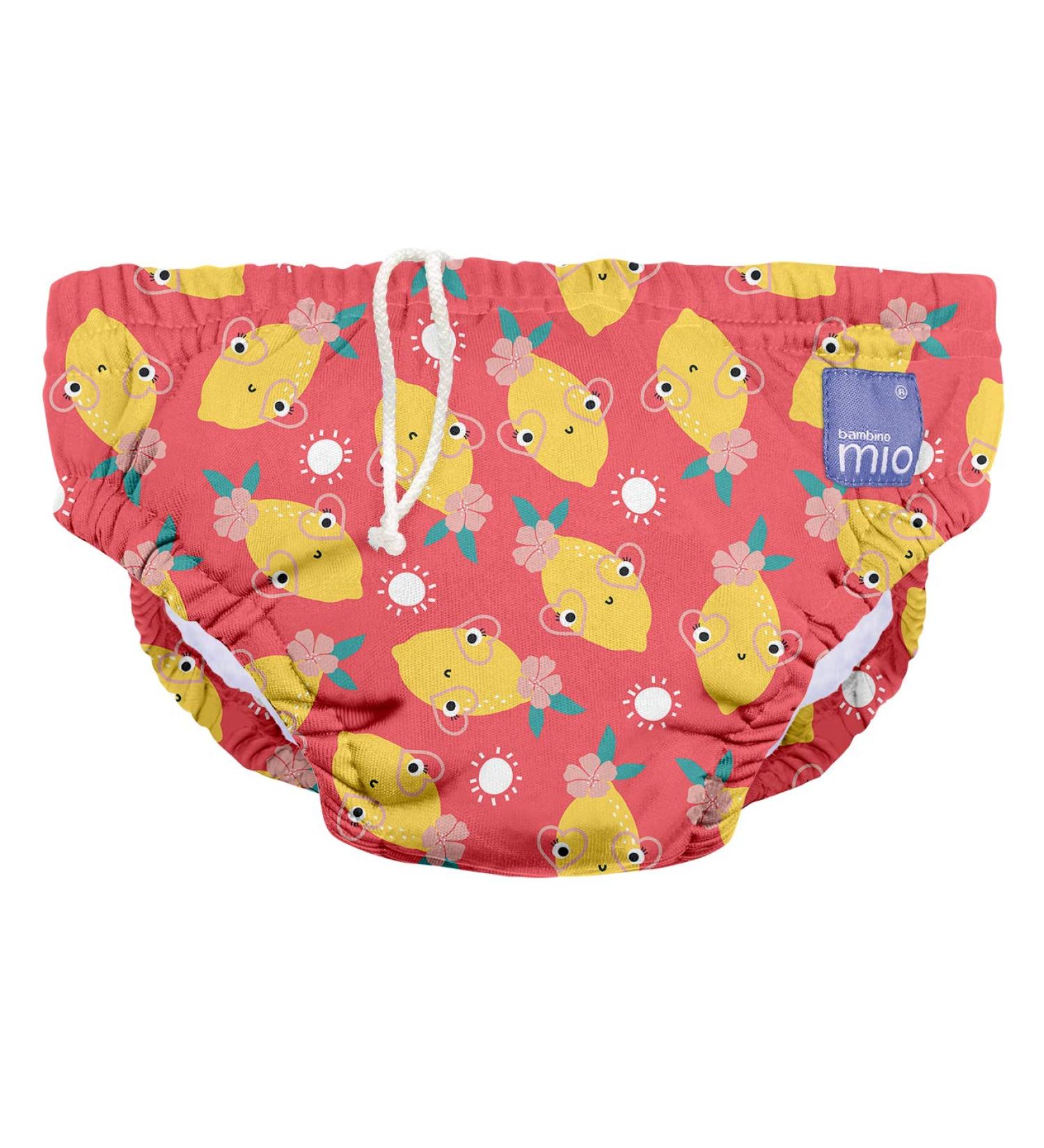 Bambino Mio Reusable Swimming Diaper for Babies & Toddlers - Fidgety Lemon Size L (1-2 Years) - Eco-Friendly Swimwear - Buy Online on GoSupps.com
