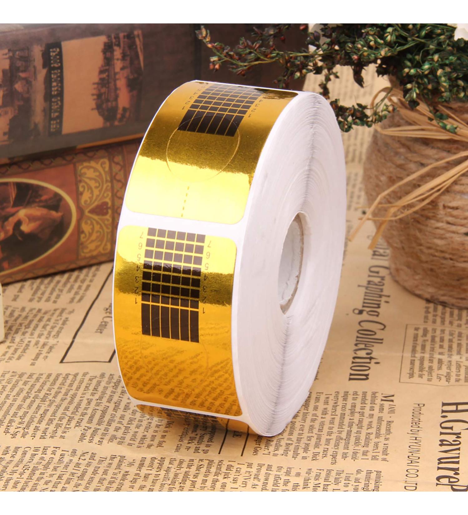 500 Self-Adhesive Nail Stencils for Gel & Nail Extensions | Golden Modeling Stencils - International Shipping - Buy Online on GoSupps.com