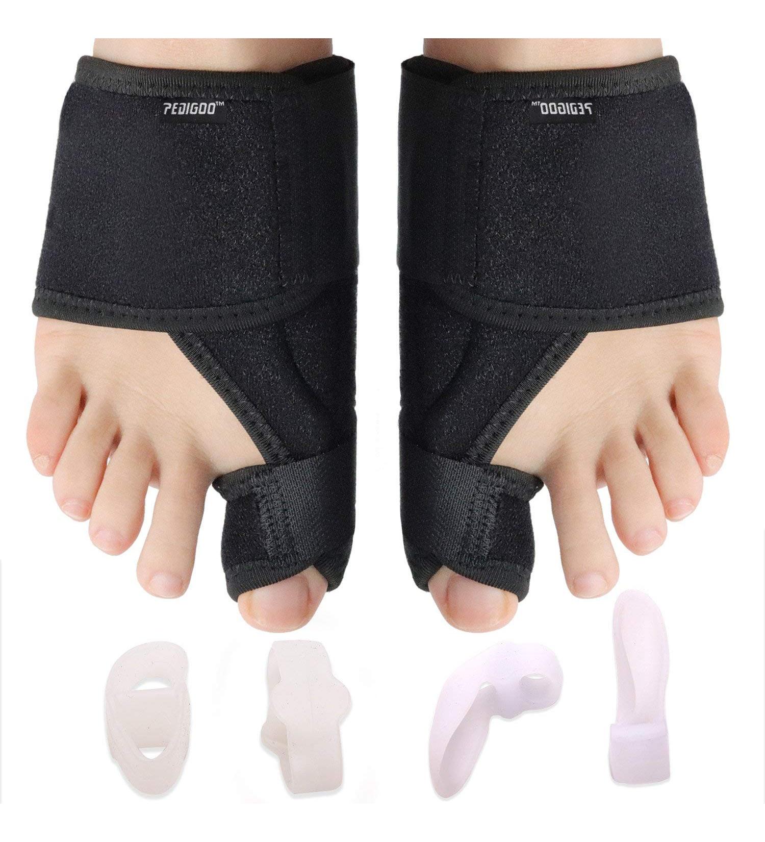 PediGoo Bunion Corrector Kit - Relief for Hallux Valgus with Splints, Gel Toe Separators, and Sleeves | Day and Night Support for Men and Women - Buy Online on GoSupps.com