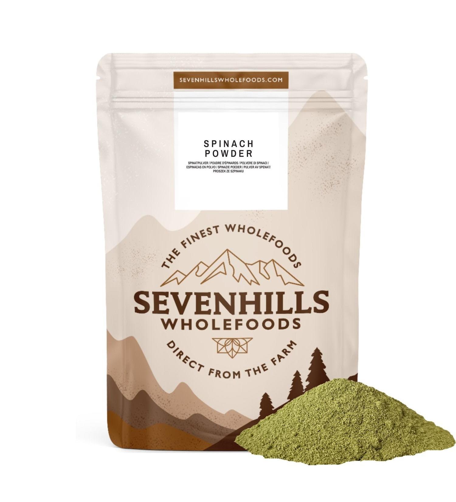 Sevenhills Wholefoods Spinach Powder 400g - Dehydrated Superfood Supplement - Buy Online on GoSupps.com
