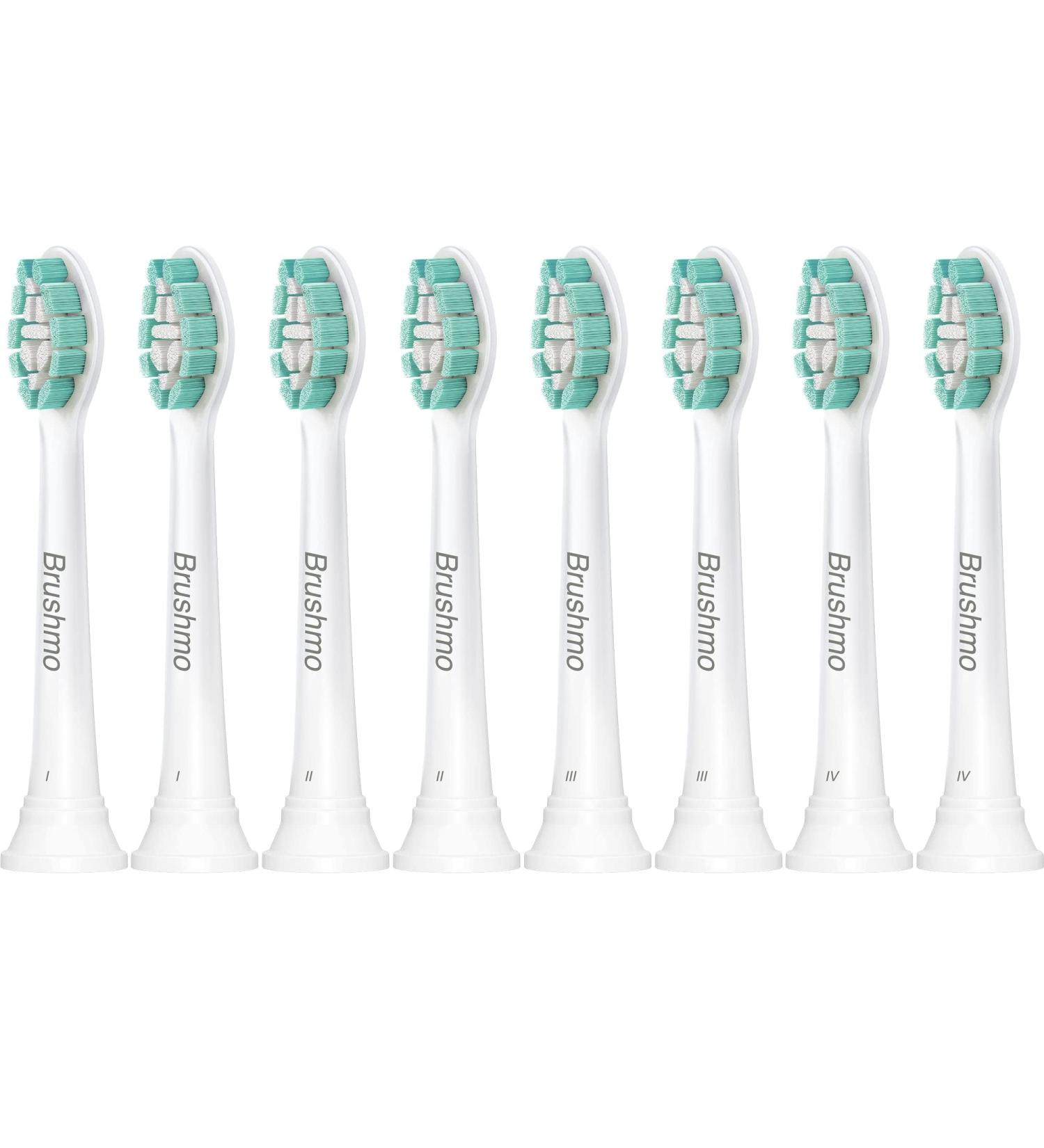 Brushmo Replacement Toothbrush Heads - 8 Pack Compatible with Sonicare Electric Toothbrush - Buy Online on GoSupps.com