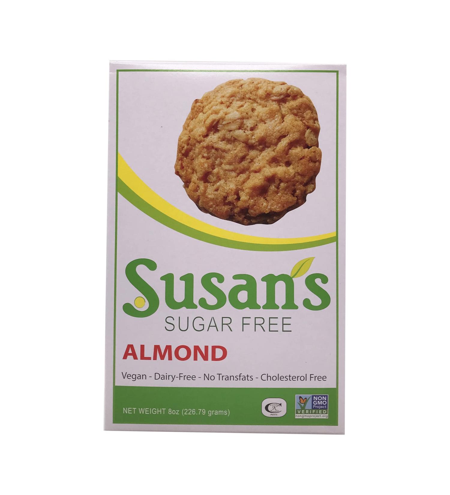 St Amour Susan's Sugar Free Almond Cookie - 8 Ounce | Delicious & Healthy Option - Buy Online on GoSupps.com