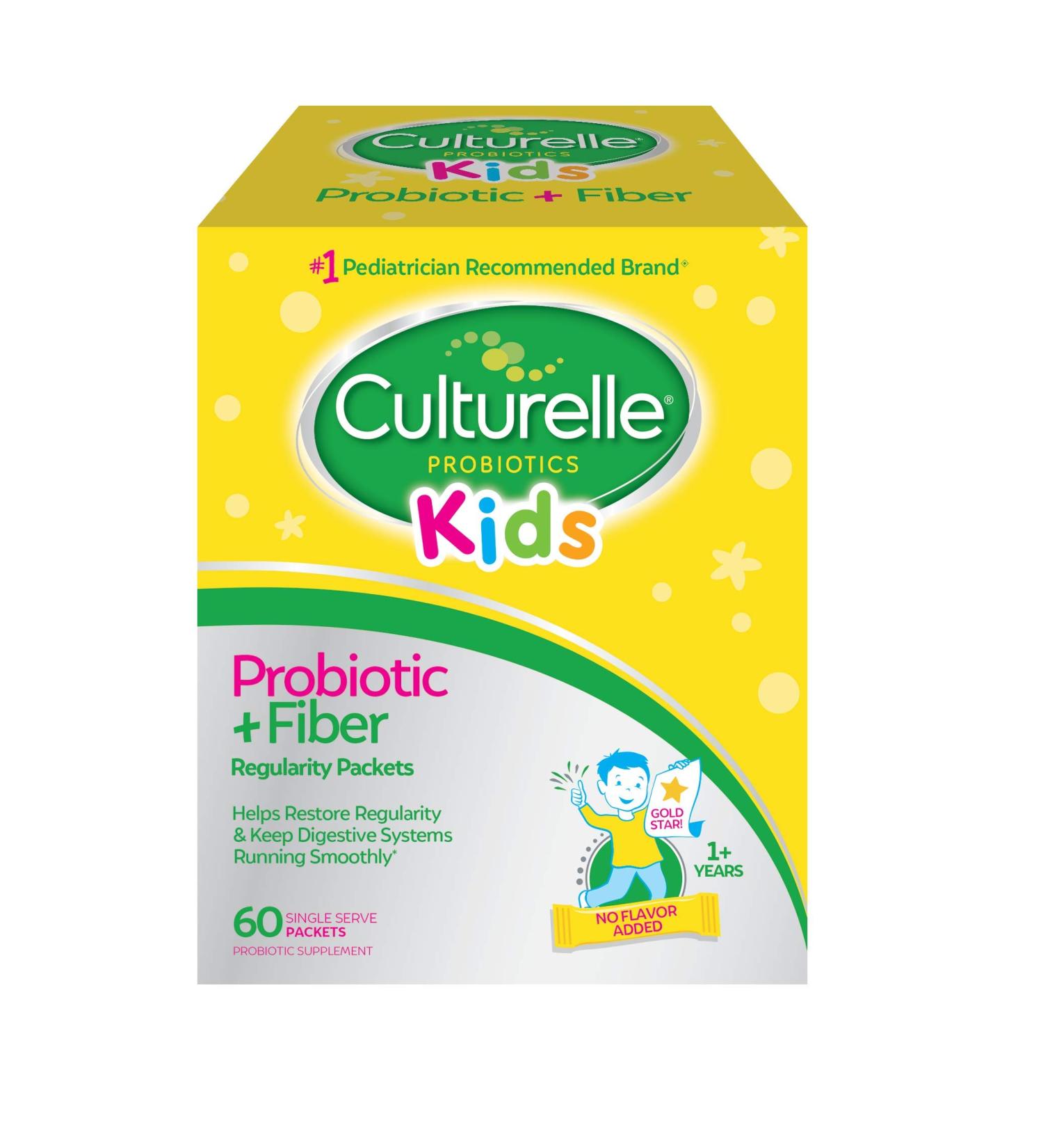 Culturelle Kids Probiotic Fiber 60 Packets | Unflavored, 1+ Years Regularity - Buy Online on GoSupps.com