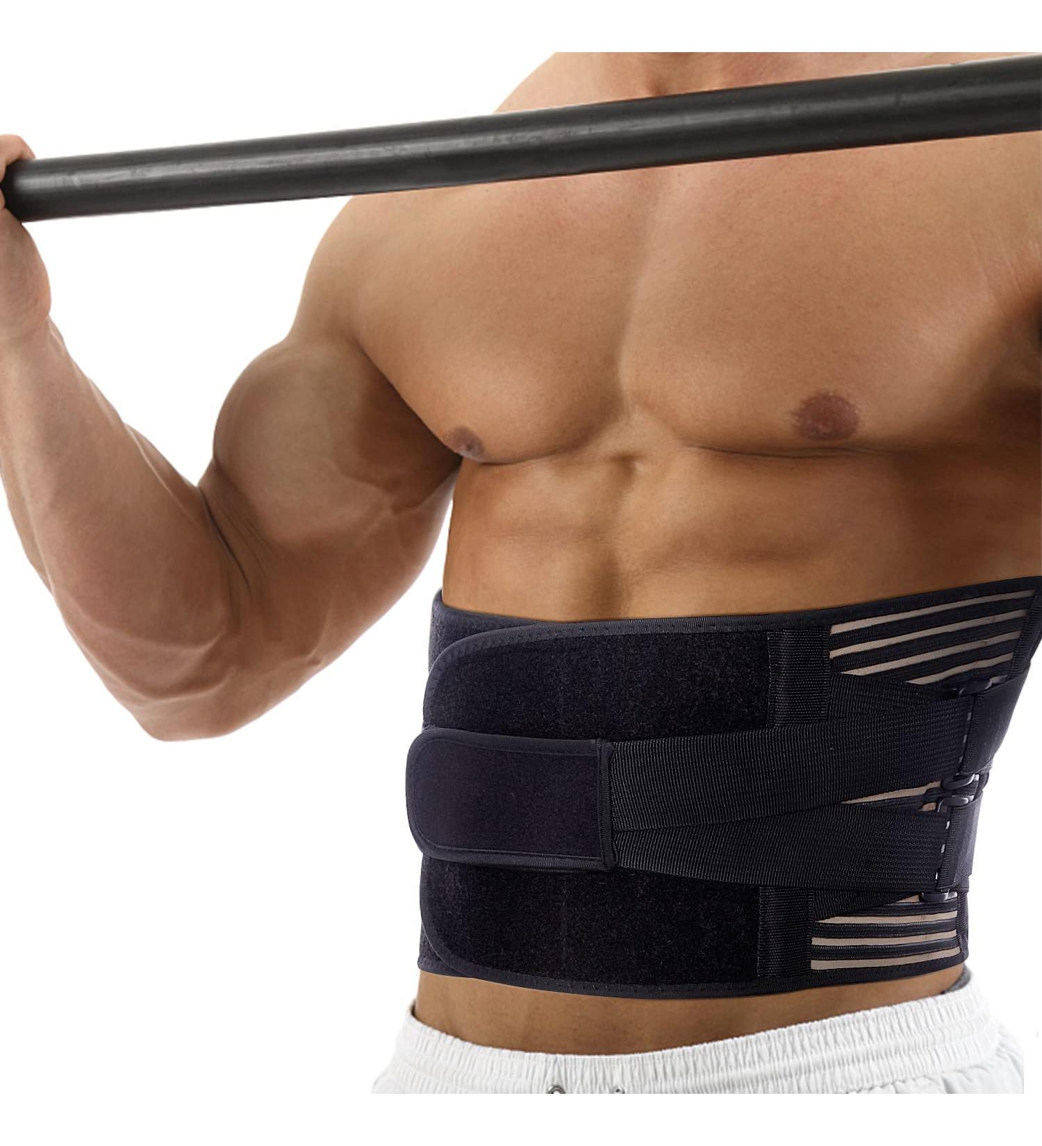 Fittoo Back Bandage with Support Strips & Adjustable Pull Tapes | Breathable Nylon Fabric for Back Pain Relief - Size M - Buy Online on GoSupps.com