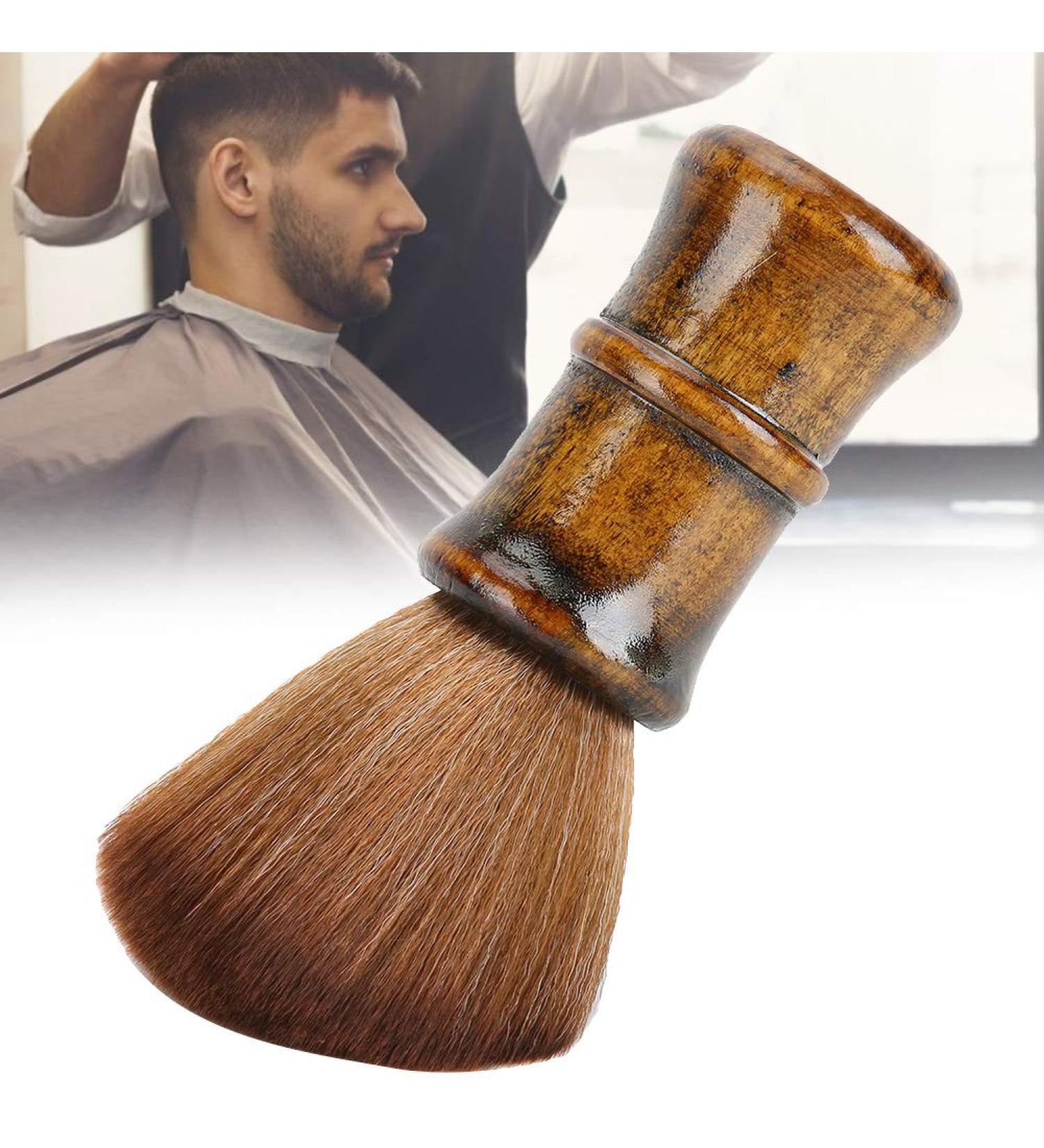 Neck Face Duster Professional Hair Cutting Neck Duster Brush Barber Fiber Wooden Handle Cutting Neck Duster Broken Hair Sweep Brush Soft Brush for Salon Stylist Barber Hairdressing Salon Stylist - Buy Online on GoSupps.com