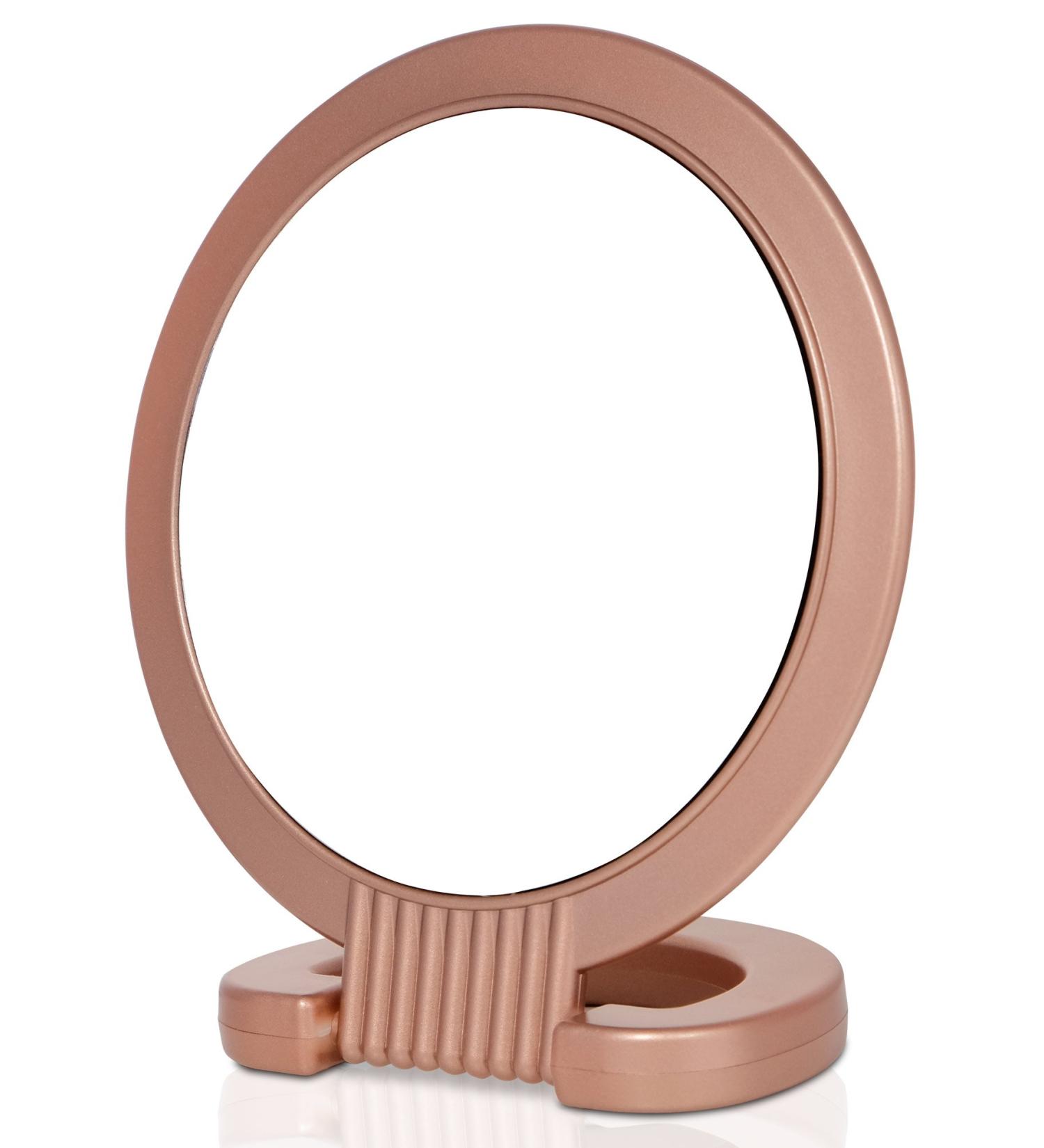 Double Sided Magnifying Vanity Makeup Mirror with 1x/5x Magnification & Adjustable Stand - Travel Friendly Compact Mirror (Rose Gold) - Buy Online on GoSupps.com