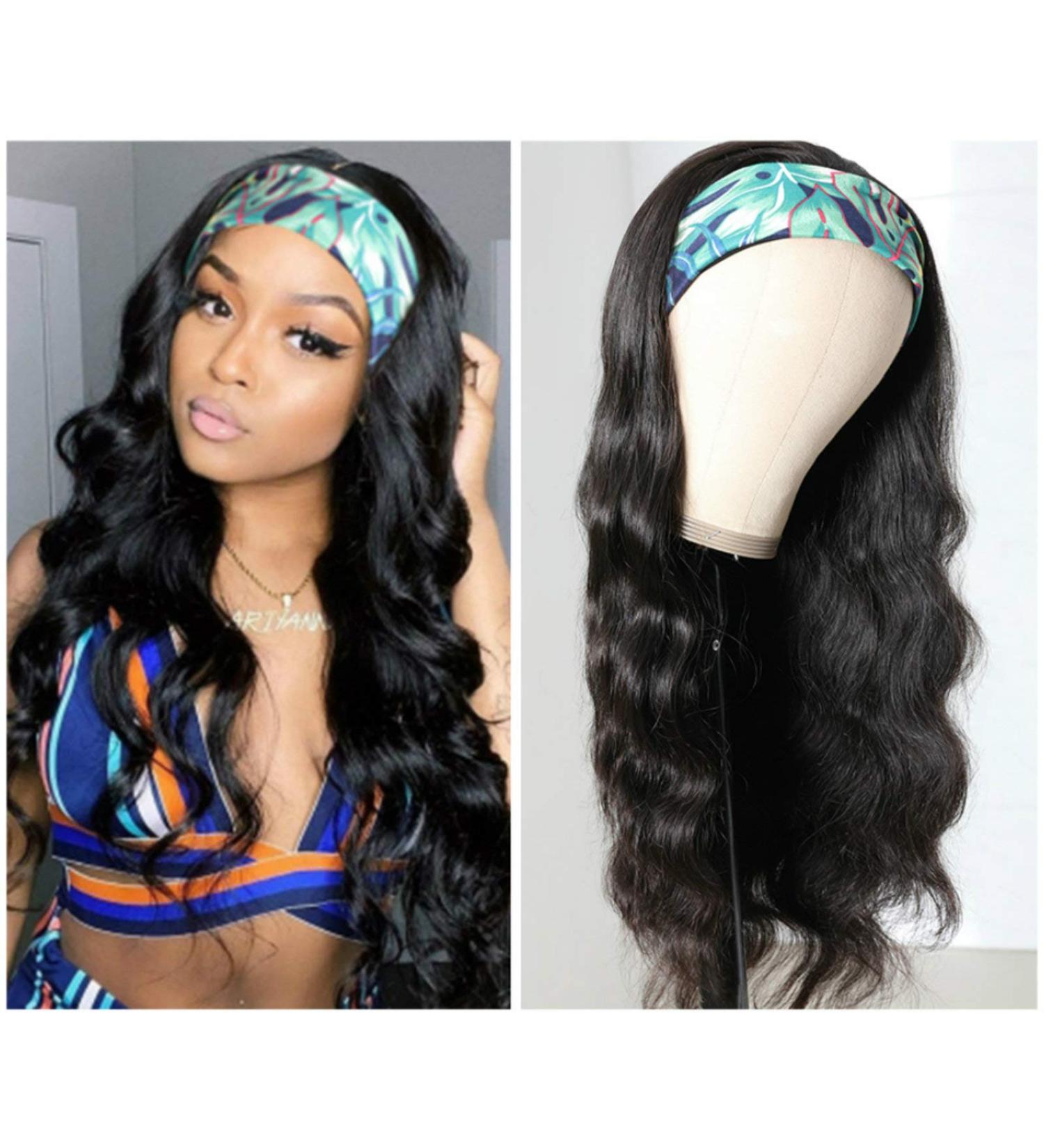 Body Wave Brazilian Virgin Hair Headband Wig for Black Women | 18 Wear and Go Glueless Human Hair Wig | 150% Density | Pack of 1 - Buy Online on GoSupps.com