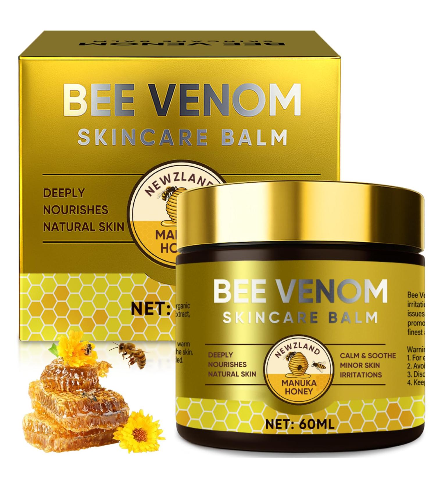 Bee Venom Skin Treatment Cream 60ML Natural Bee Venom Cream Improve Facial Blemishes and Wrinkles Anti-Aging Face Cream Firm and Tighten Skin Moisturizer for Skin Repair 2.02 Fl Oz (Pack of 1) - Buy Online on GoSupps.com