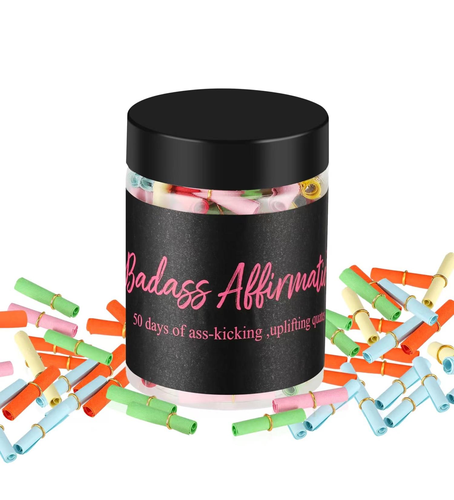 53 Badass Affirmations for Women - Positive Affirmation Jar & Self Care Kit | Inspirational Gifts & Daily Affirmations Journal - Buy Online on GoSupps.com