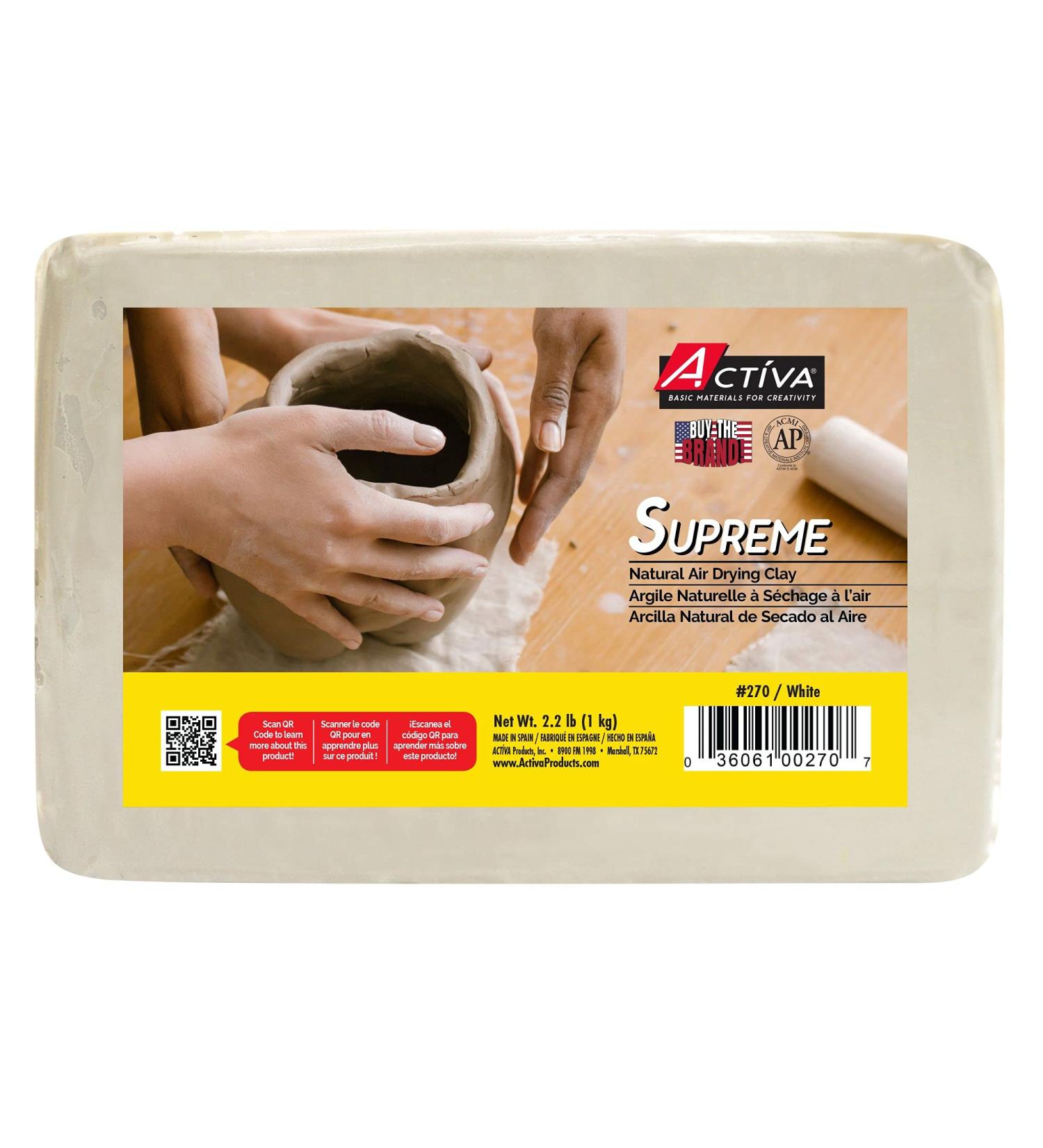 ACTIVA Supreme Artist's Air-Dry Modelling Clay - 2.2 Pounds White - Buy Online on GoSupps.com