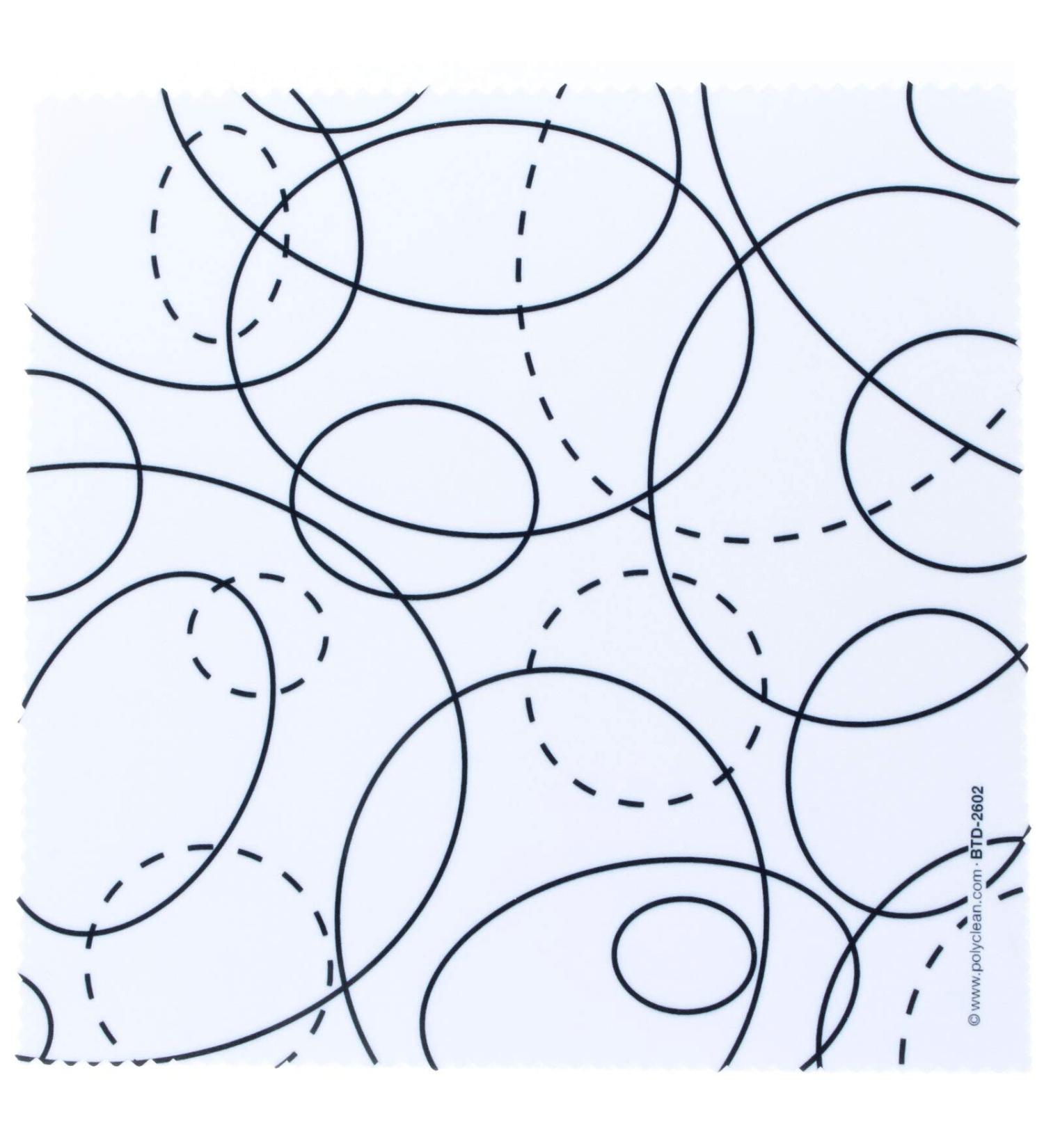 Polyclean microfibre cloth with motif "Lines on White" | Glasses cleaning cloth