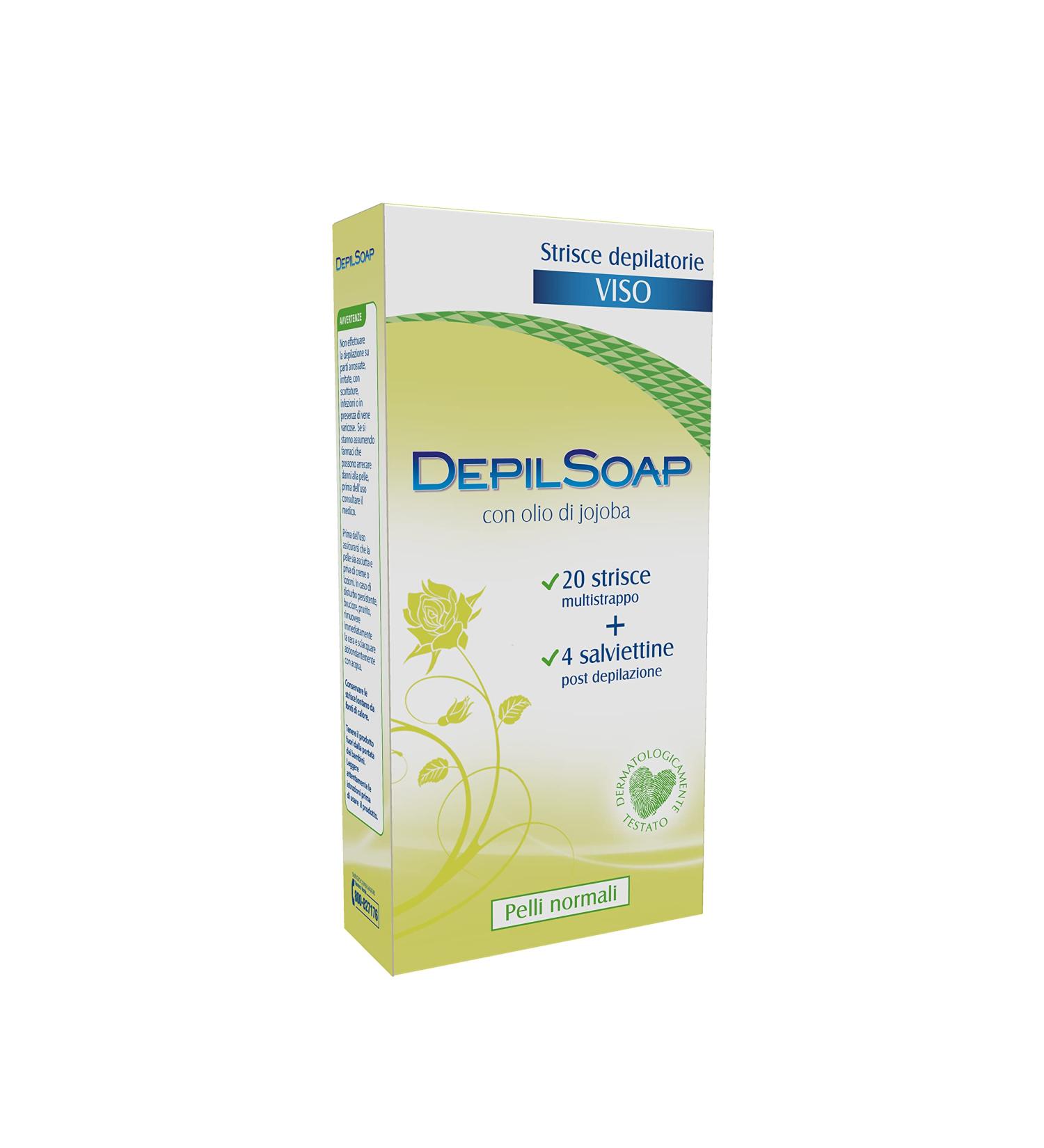 Depilatory Strips for Normal Face Skin - 20 Strips + Restorative Fluid | Smooth Skin Solution - Buy Online on GoSupps.com