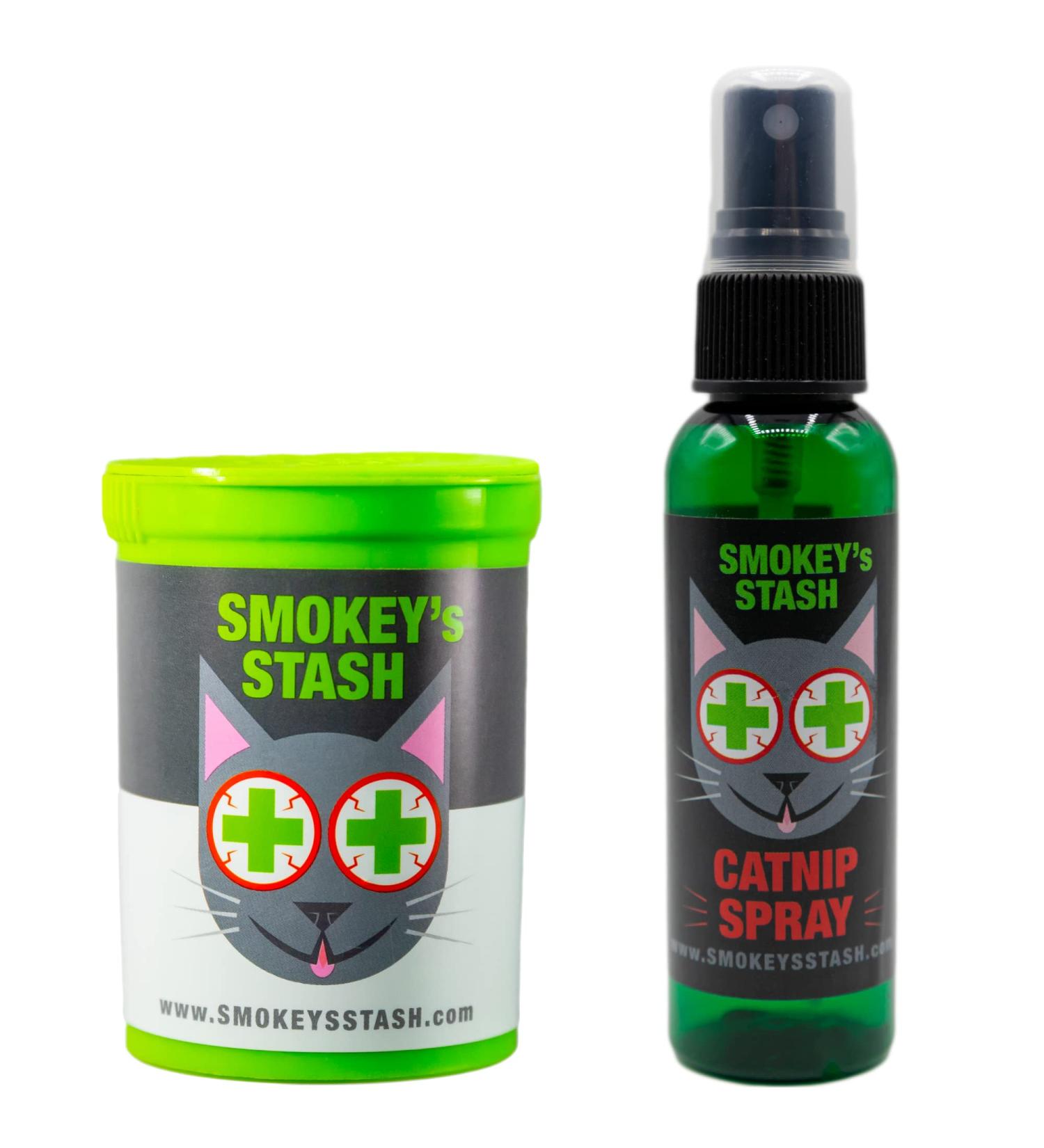 Organic Smokey's Stash Catnip Spray & Dried Combo Bundle - Maximum Potency Catnip for Cats - Buy Online on GoSupps.com