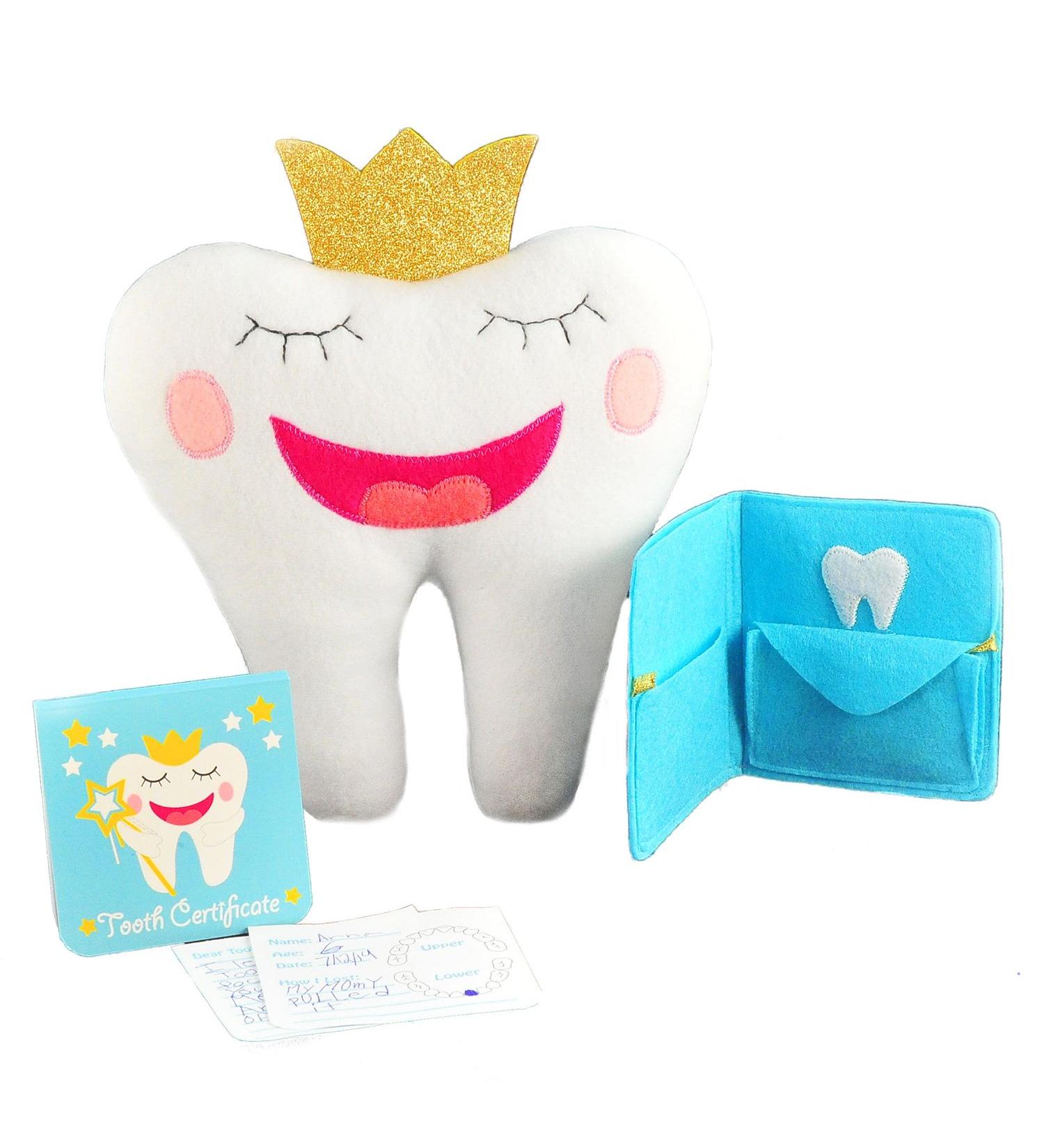 Tickle & Main Tooth Fairy Pillow Kit with Notepad and Keepsake Pouch - 3 Piece Set for Teeth, Notes, and Photos - Buy Online on GoSupps.com