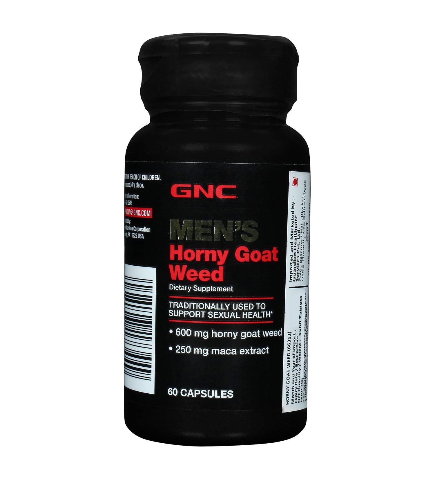 GNC Horny Goat Weed 60 Capsules - Natural Libido Support - Buy Online on GoSupps.com