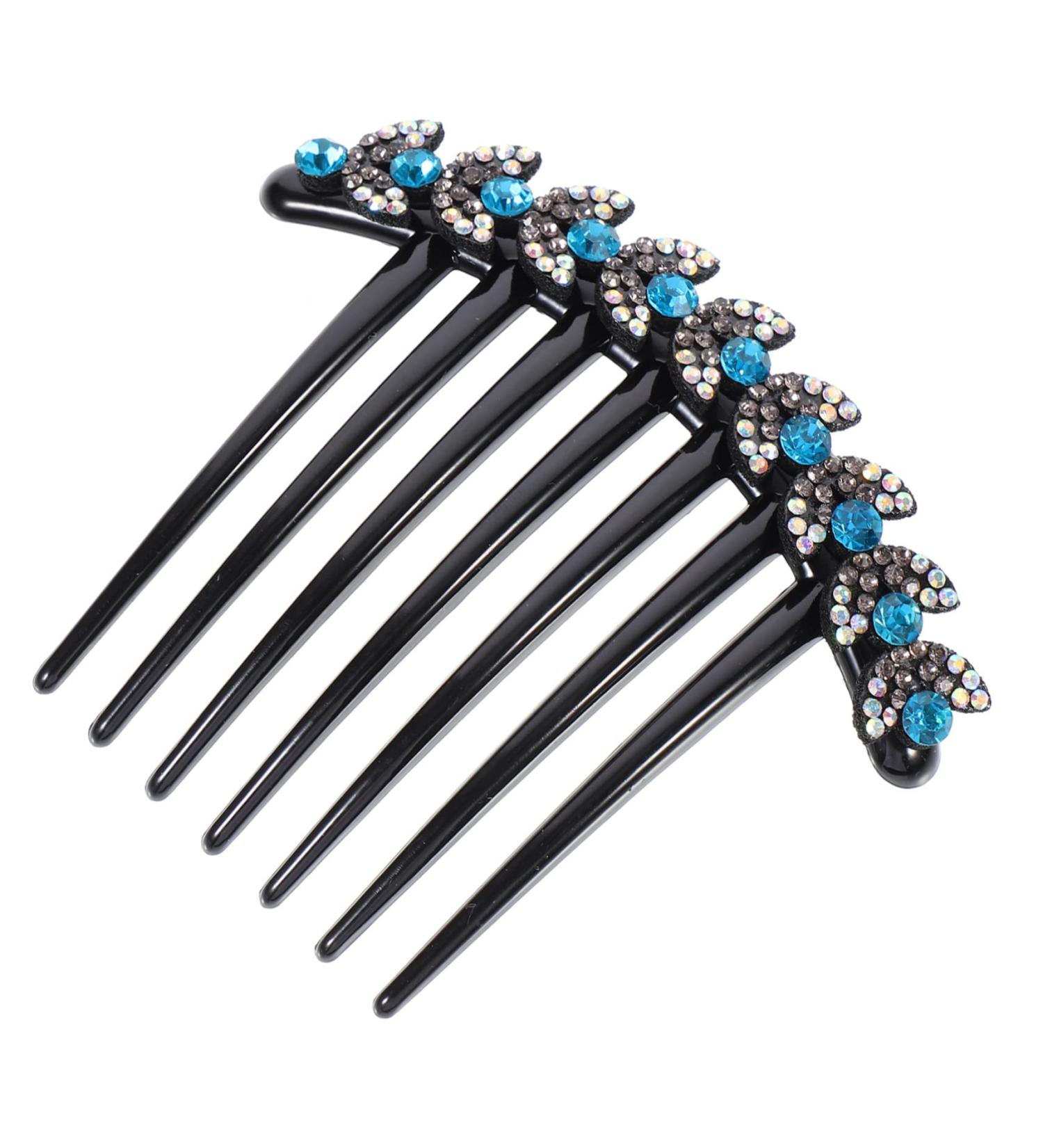 DOITOOL Issue Card Rhinestone Hair Side Combs Black Rhinestone Clip Crystal Hair Clips Black Rhinestone Hair Accessories Hair Accessories for Women Miss Rhinestones The Flowers South Korea - Buy Online on GoSupps.com