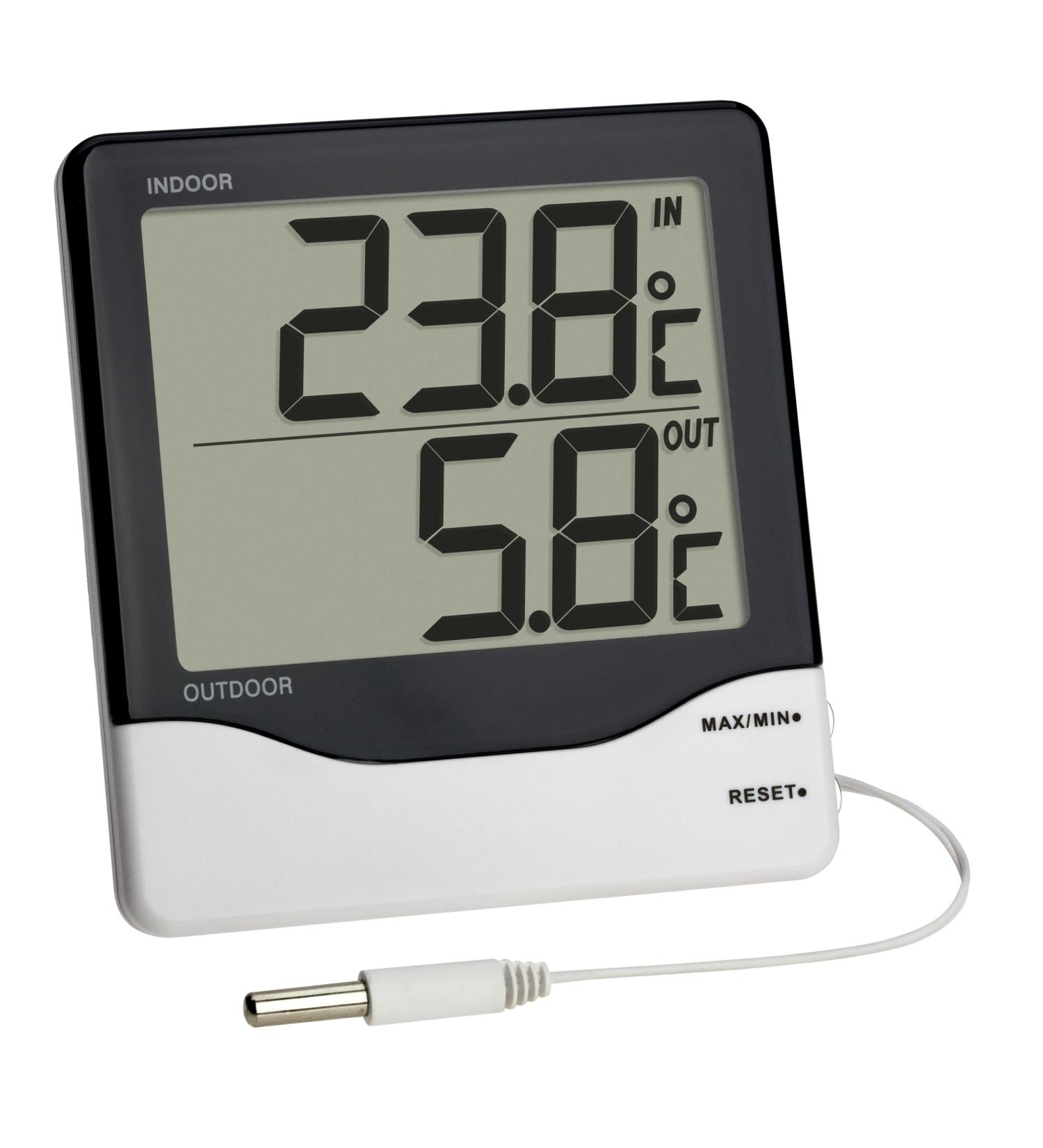 Buy TFA Dostmann Digital Thermometer - Indoor & Outdoor Large Display Maximum & Minimum Values | International Shipping Available - Buy Online on GoSupps.com