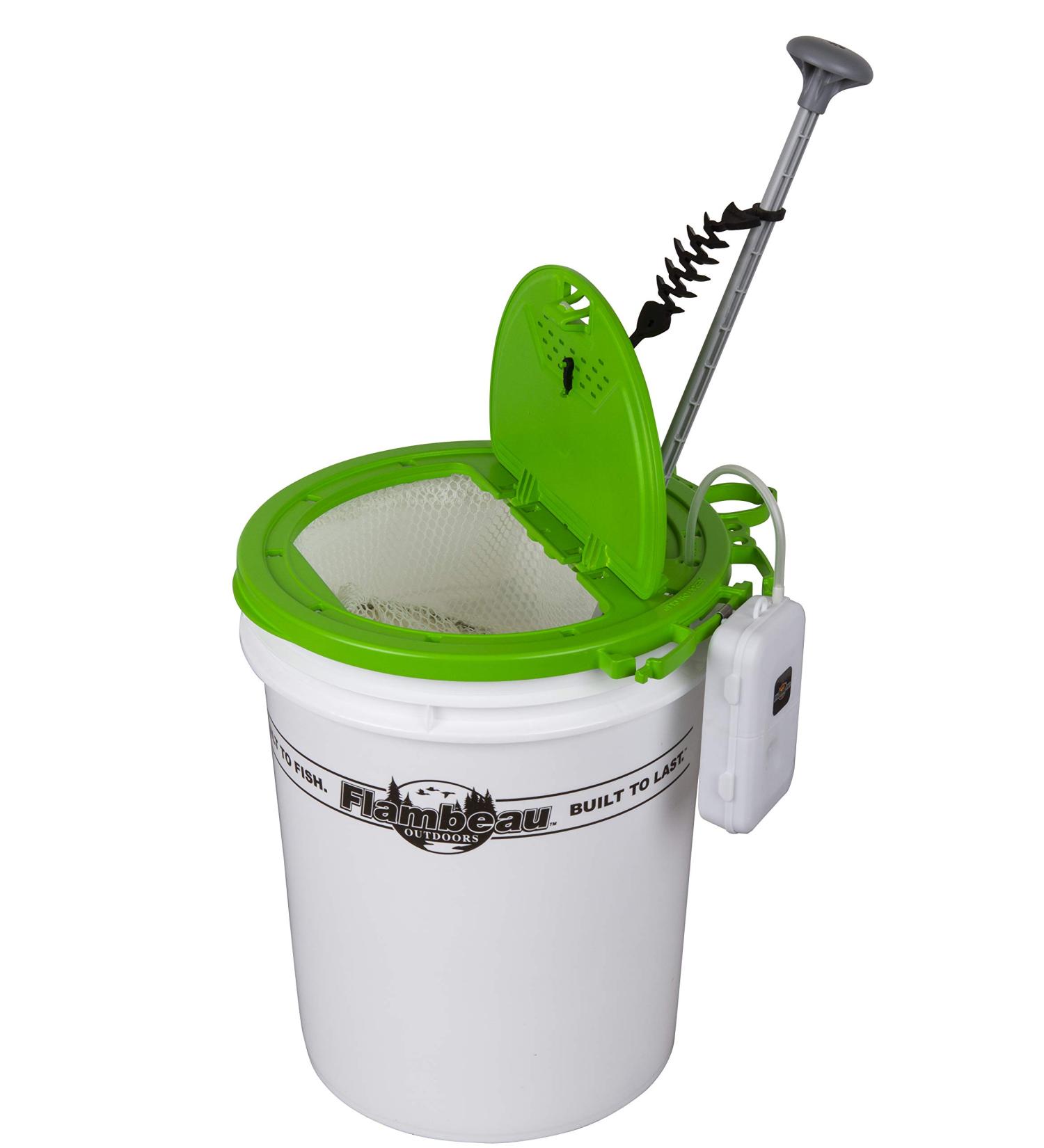 Flambeau Outdoors 6092BB Bait Butler - Live Bait Retrieval System with Integrated Lid, Net for Easy Retrieval - Buy Online on GoSupps.com