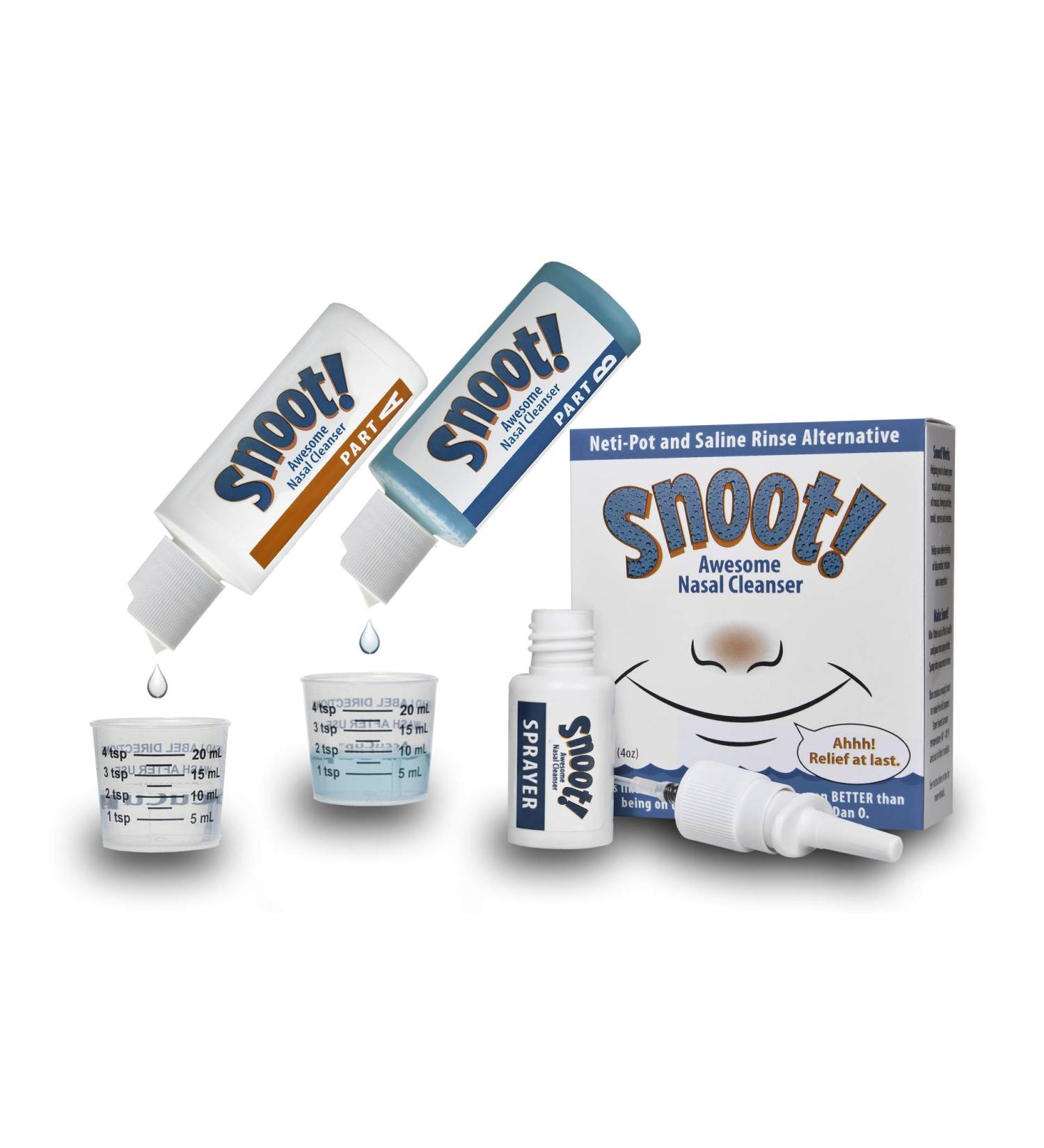 Snoot! Nasal Irrigation Kit - Strong Formula - Drug-Free Nasal Rinse - 4 oz - Buy Online on GoSupps.com
