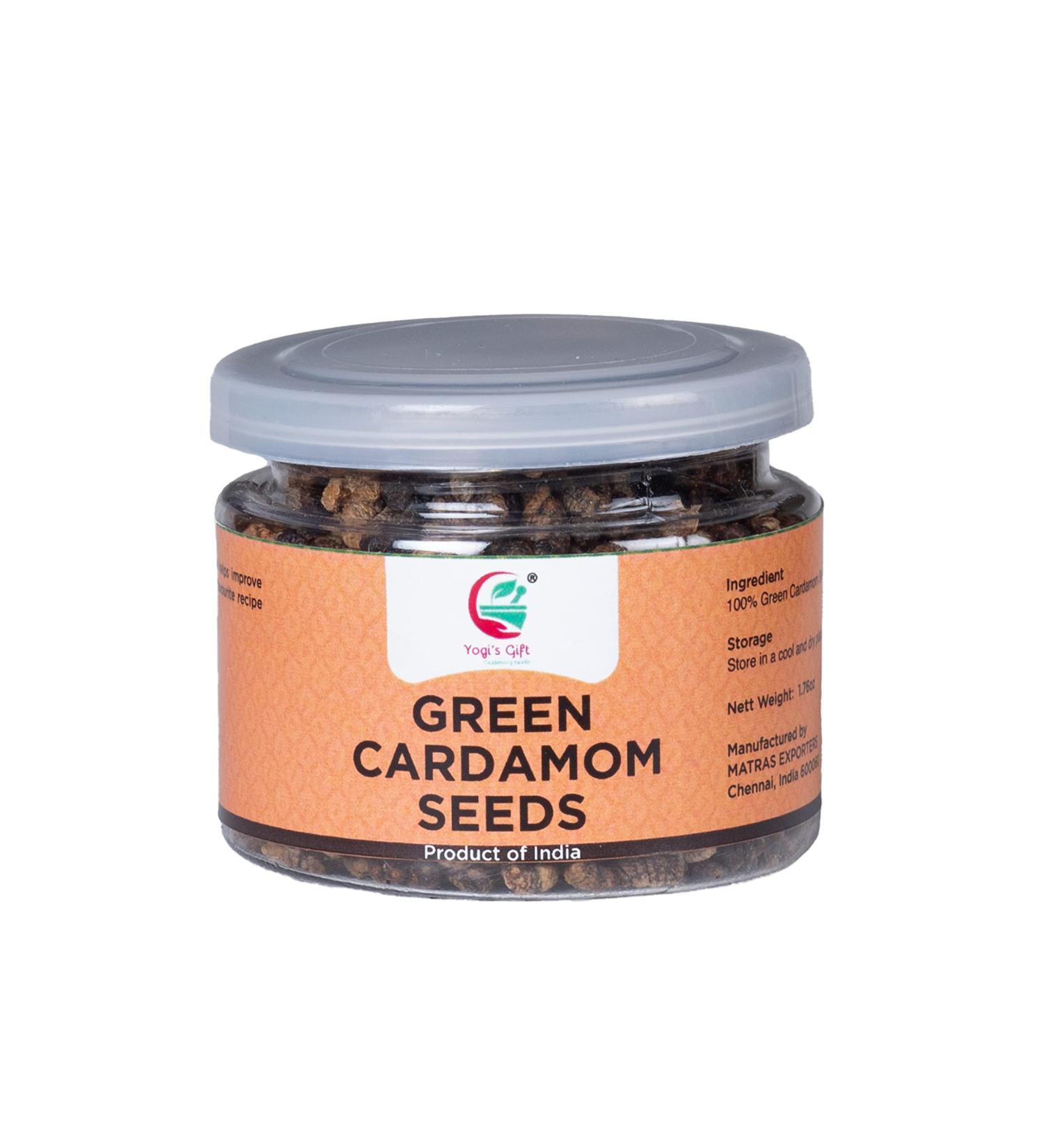 Fresh & Fragrant Cardamom Seeds - 1.76 oz | Ideal for Coffee, Tea, Desserts & Baked Goods | Yogi's Gift - Buy Online on GoSupps.com