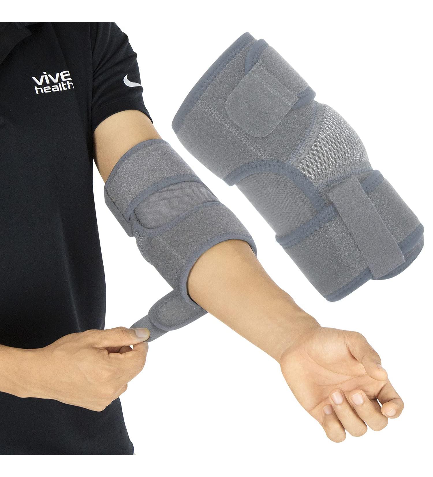 Vive Elbow Brace - Compression Sleeve for Tennis & Golfers - Support Strap for Tendonitis & Epicondylitis - Gray Standard - Buy Online on GoSupps.com