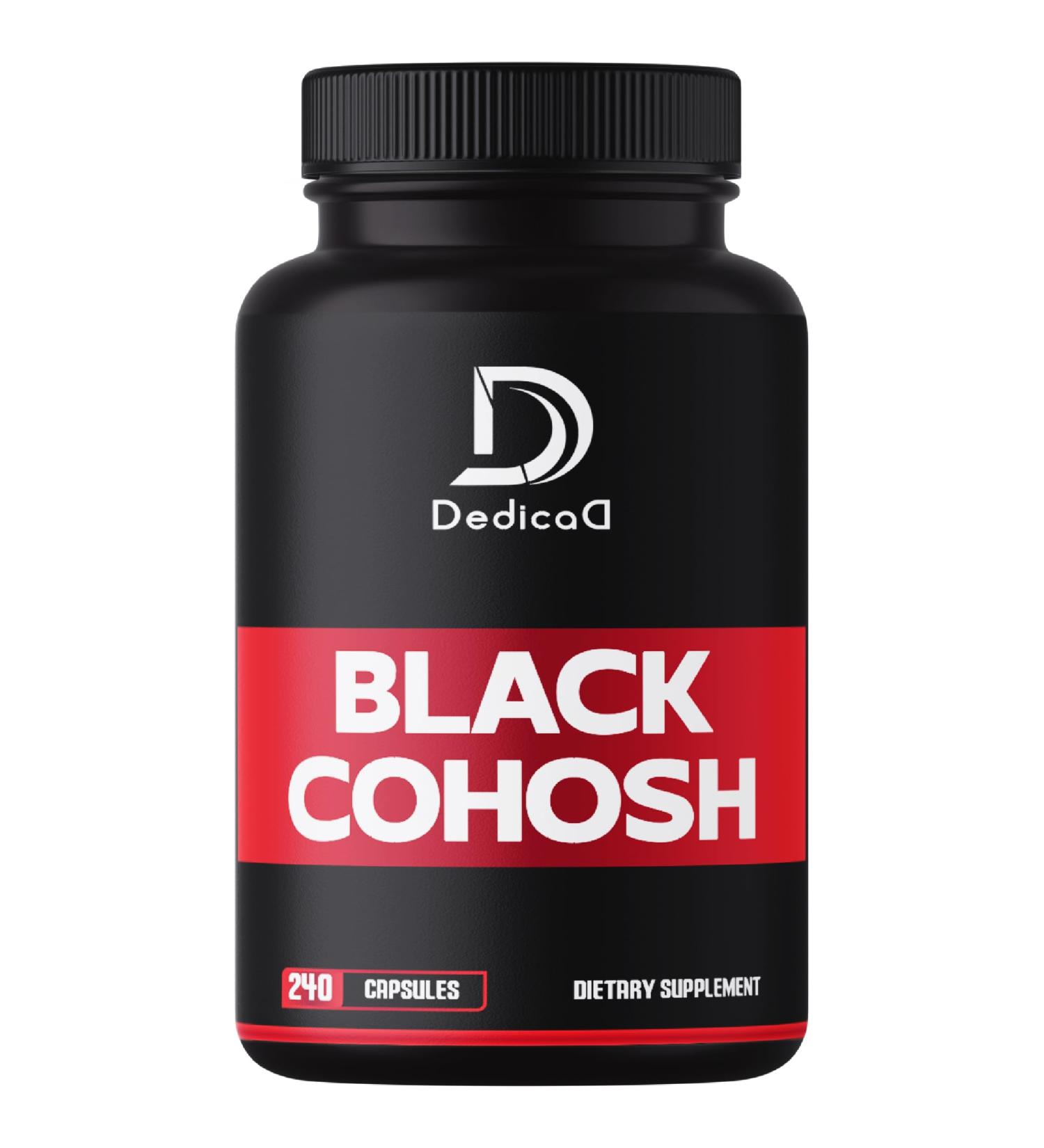 DEDICAD 1000mg Black Cohosh for Menopause Hot Flashes - 240 Capsules for 4-Month Supply - Support for Body Management, Women's Health & Immune System - Buy Online on GoSupps.com