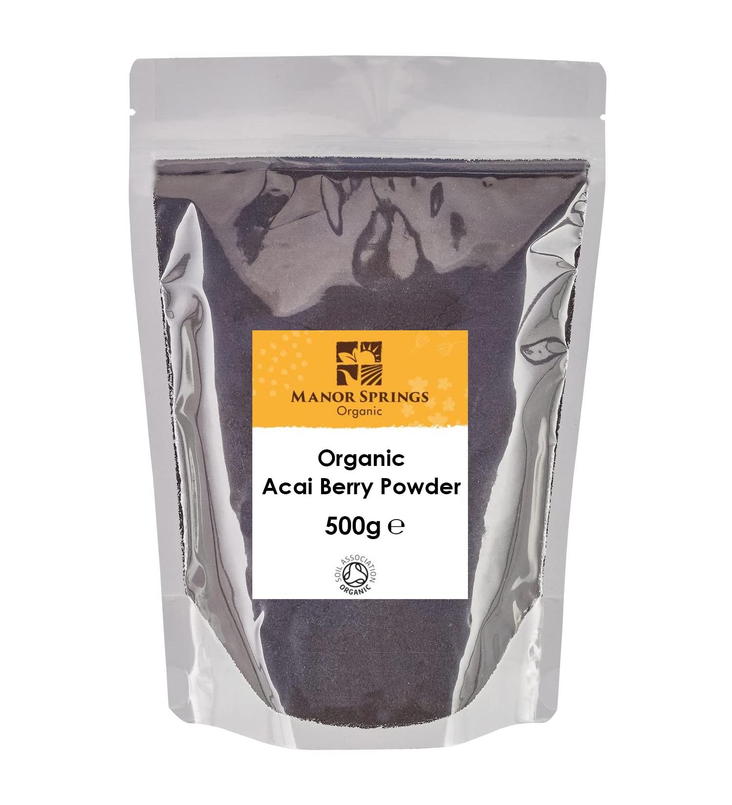 Manor Springs Organic Acai Berry Powder 500g - Pure and Natural Superfood - Buy Online on GoSupps.com