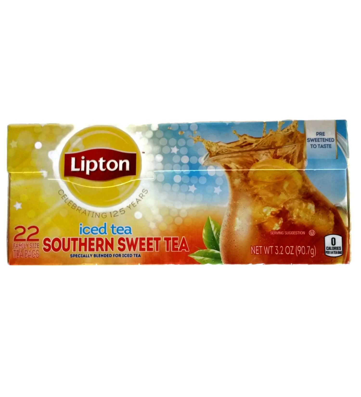 Lipton Southern Sweet Iced Tea Bags 22 Count Family Size by Lipton