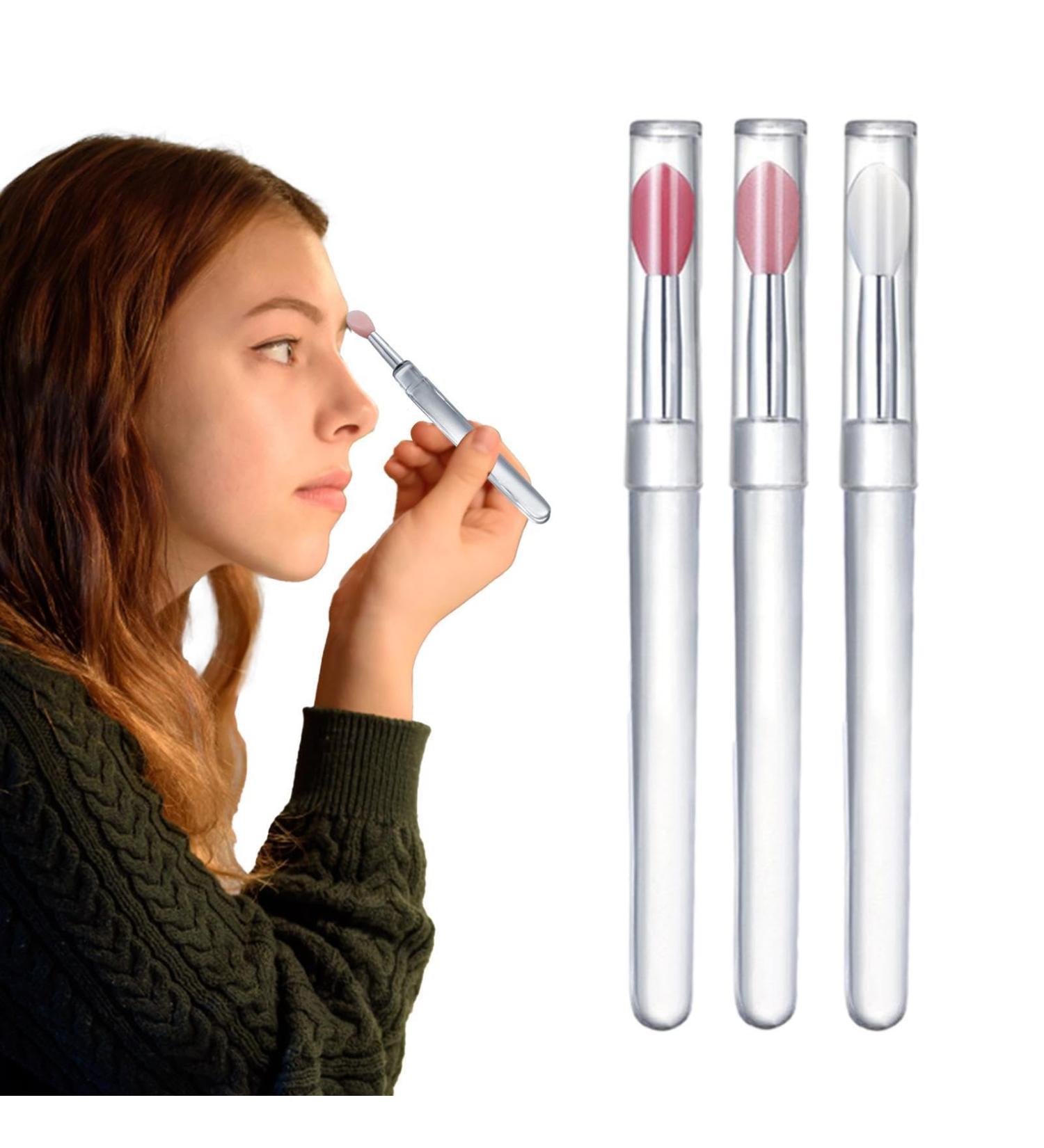 znutc Silicone Lip Brush - Silicone Lip Brushes Tool Portable - Lipstick Applicator Brushes with Lids for Makeup Beauty Brushes Eyeshadow Lip Brush for Applying Oil - Buy Online on GoSupps.com