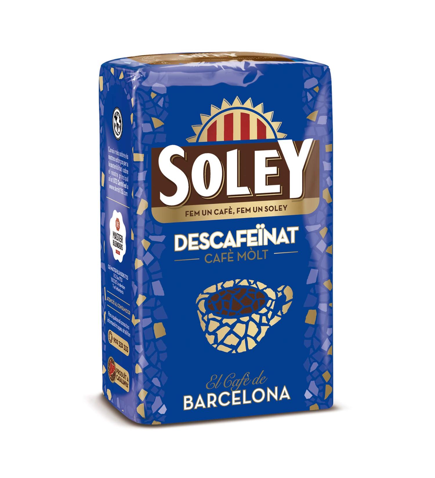 Soley Soley Ground Decaffeinated Coffee 250 g Pack of 12