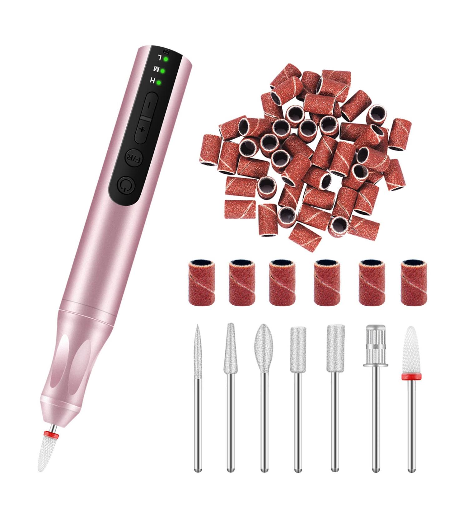 CGBE Rechargeable Cordless Nail Drill - Portable Electric Manicure & Pedicure Tool for Acrylic & Gel Nails - Salon-Quality Nail Drill Kit in Pink - Buy Online on GoSupps.com
