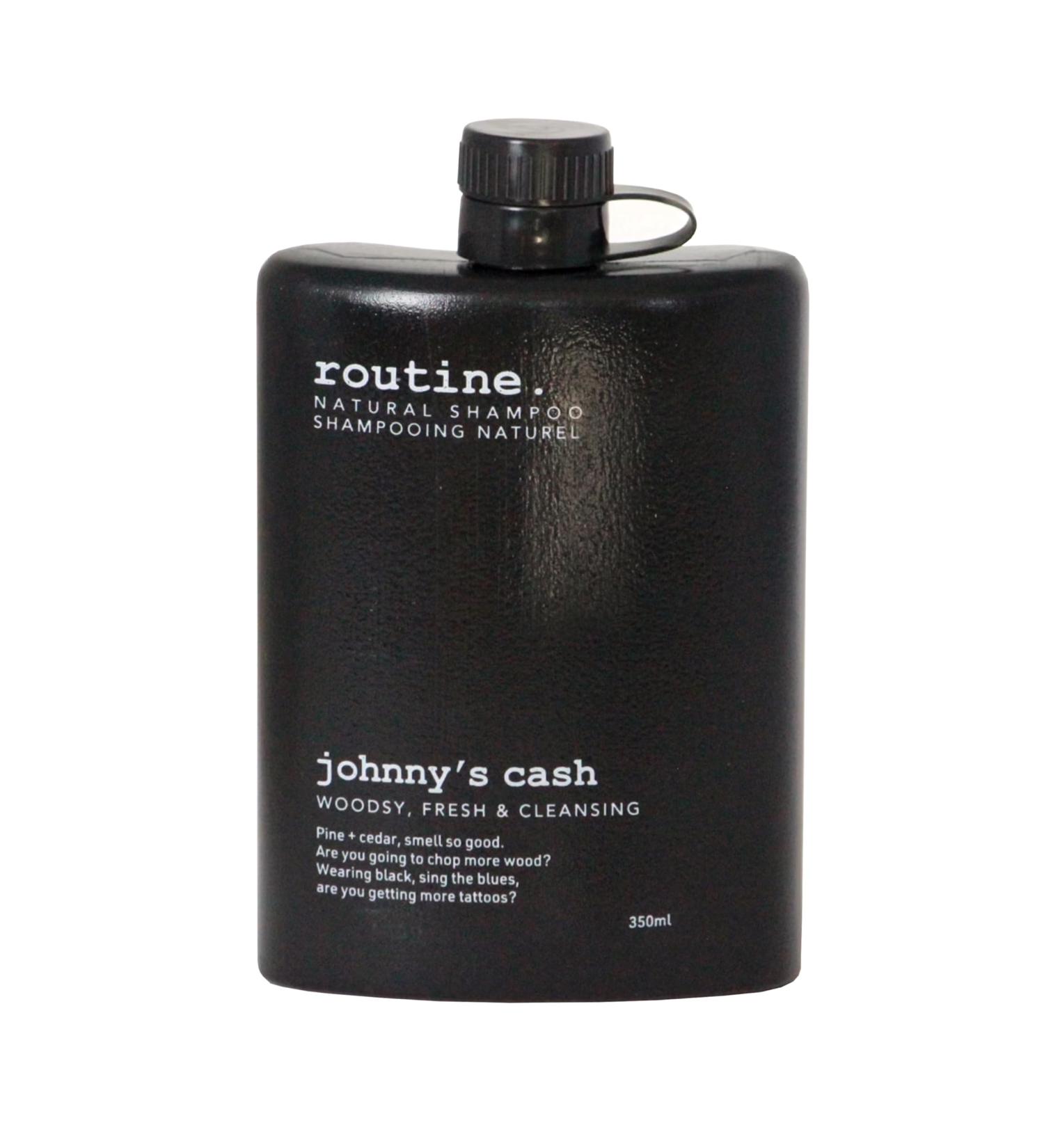 Buy Routine Johnny's Cash Natural Shampoo 350ml Cedarwood Pine & Bergamot | Vegan Color Safe Refillable No SLS/Parabens | Eco-Friendly Botanicals - Buy Online on GoSupps.com
