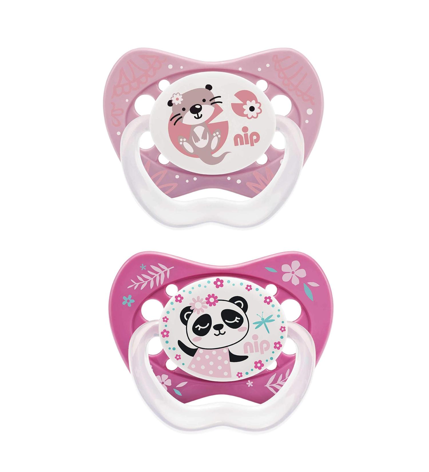 Nip Schnuller 'Life' Silicone Pacifier - BPA-Free Size 2 5-18 Months Dental Care for Girls - Made in Germany - Buy Online on GoSupps.com