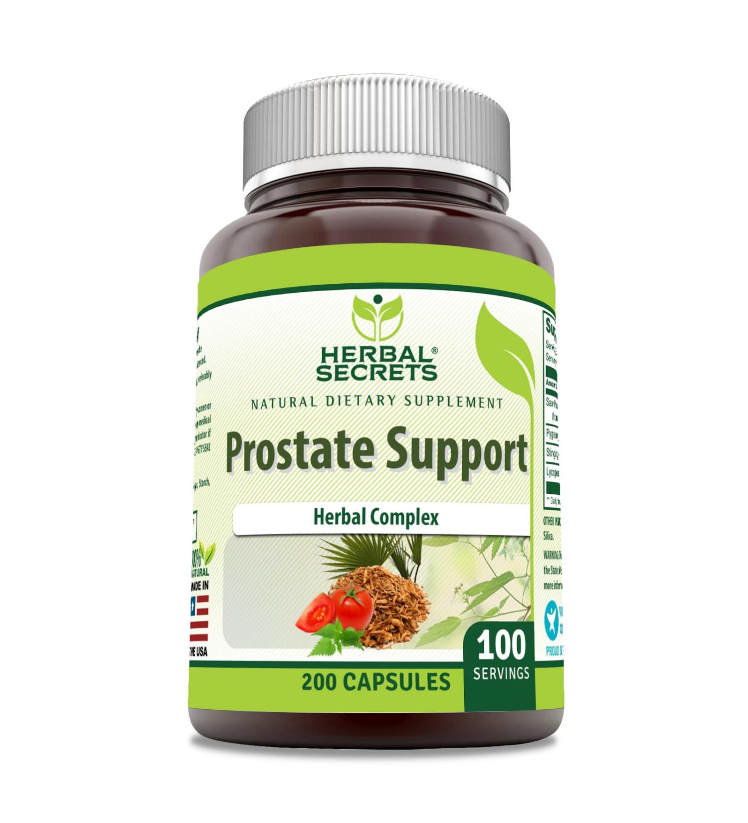 Herbal Secrets Prostate Support Supplement | 100 Mg Per Serving | 200 Capsules | Non-GMO | Gluten Free | Made in USA