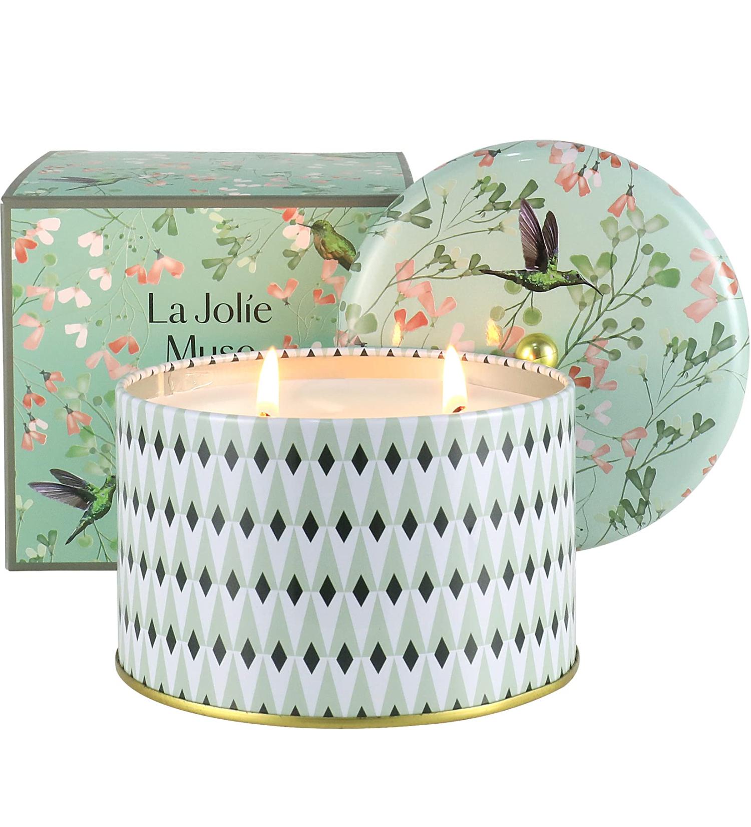 La Jolie Muse White Tea Scented Candle - 14.1 oz | Aromatherapy Gift for Women | Long Burning Time - Buy Online on GoSupps.com