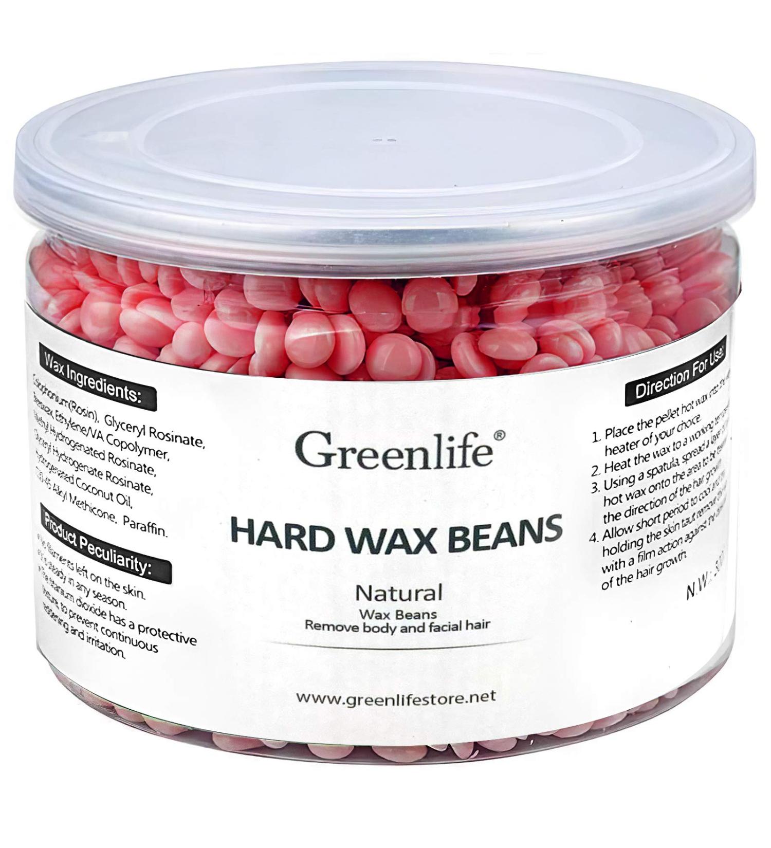 GreenLife 300g Hard Wax Beads Hard Wax Beans Hair Removal Painless Waxing Bean Home wax Kit for Facial Legs Arms Body Bikini Brazilian Pearl Depilatory Hot Waxs for Women and Men (300g bottled Rose) - Buy Online on GoSupps.com