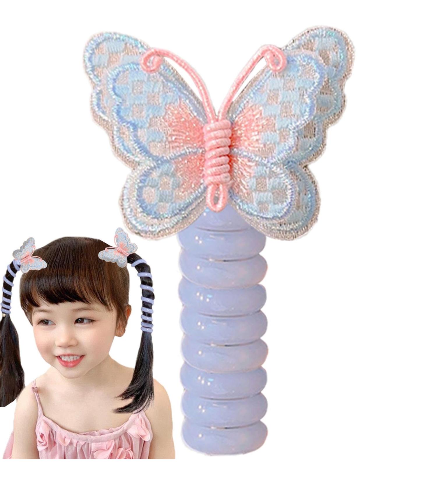itrimaka Telephone Hair Clips Ponytail Cord Hair Ties | Lovely Elastic Telephone Wire Hair Ties For Daily Wear Festive Seasons & Parties Children Girls Women Blue - Buy Online on GoSupps.com