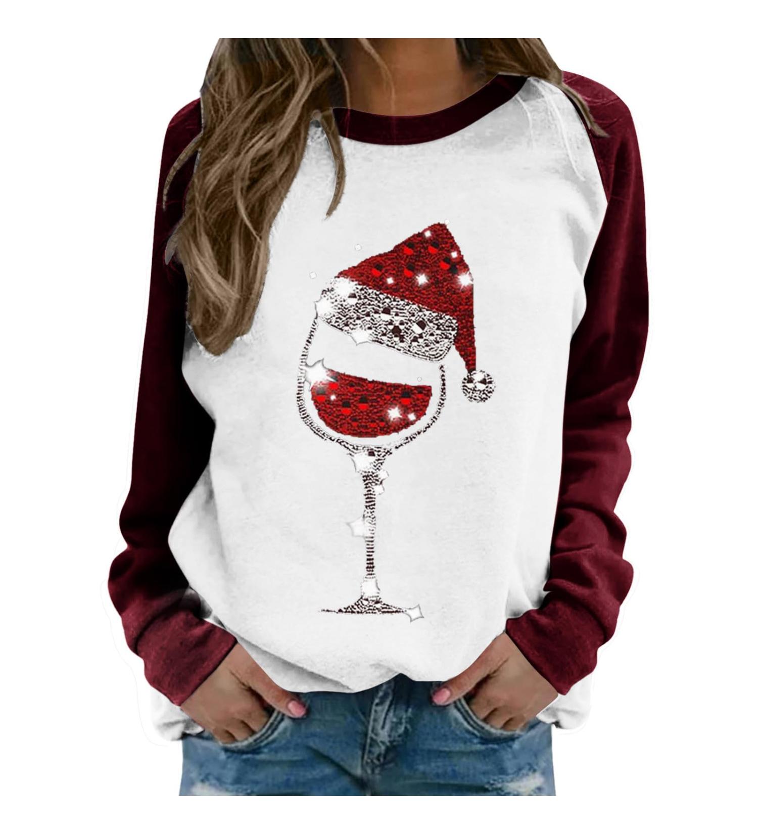 Womens Christmas Snowman Penguin Print Sweatshirt - Comfy Winter Pullover - Buy Online on GoSupps.com