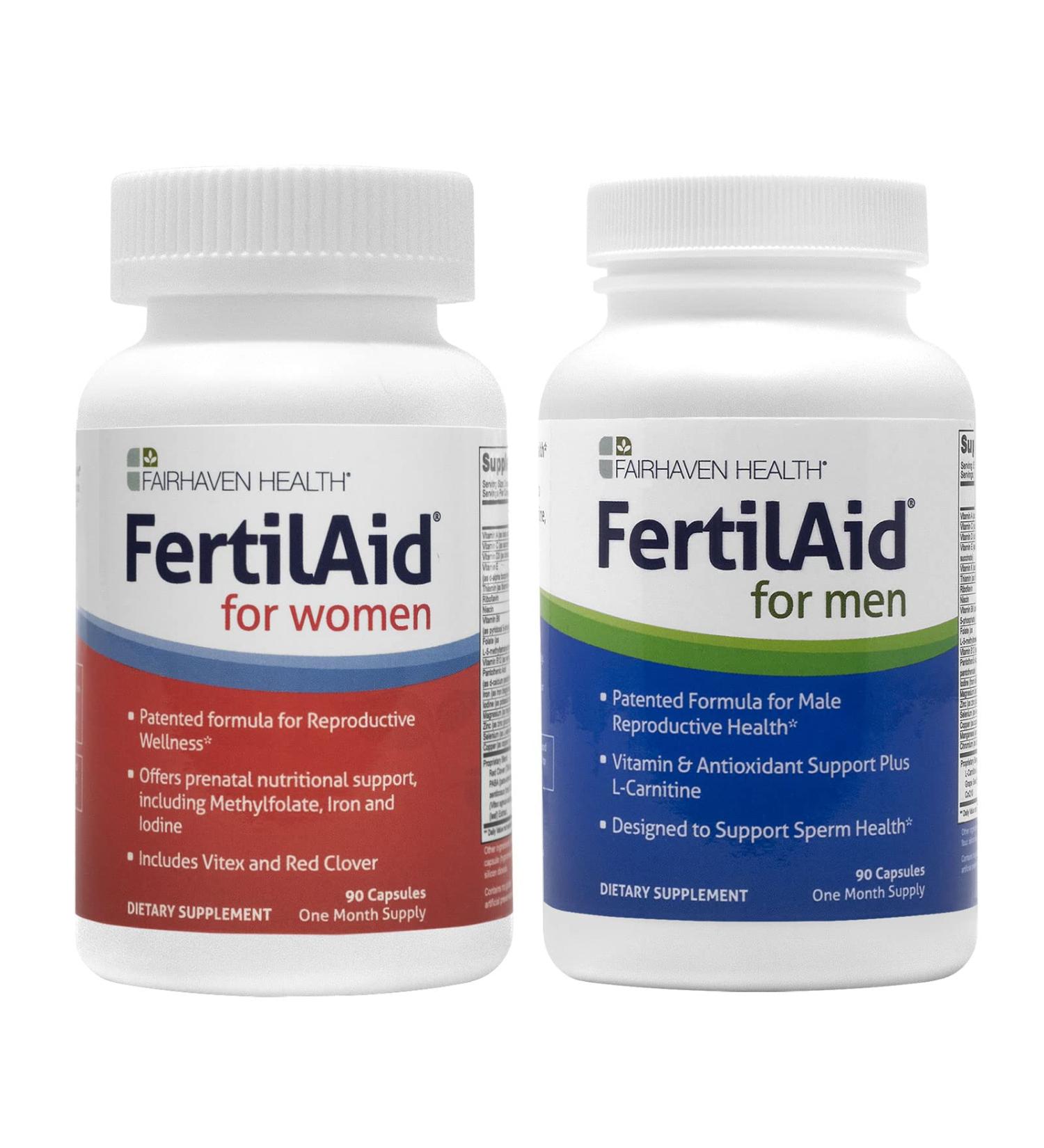 Fertilaid Men & Women Combo: Fertility Vitamins & Supplements for Cycle Regularity and Count & Motility (1 Month Supply) - Buy Online on GoSupps.com