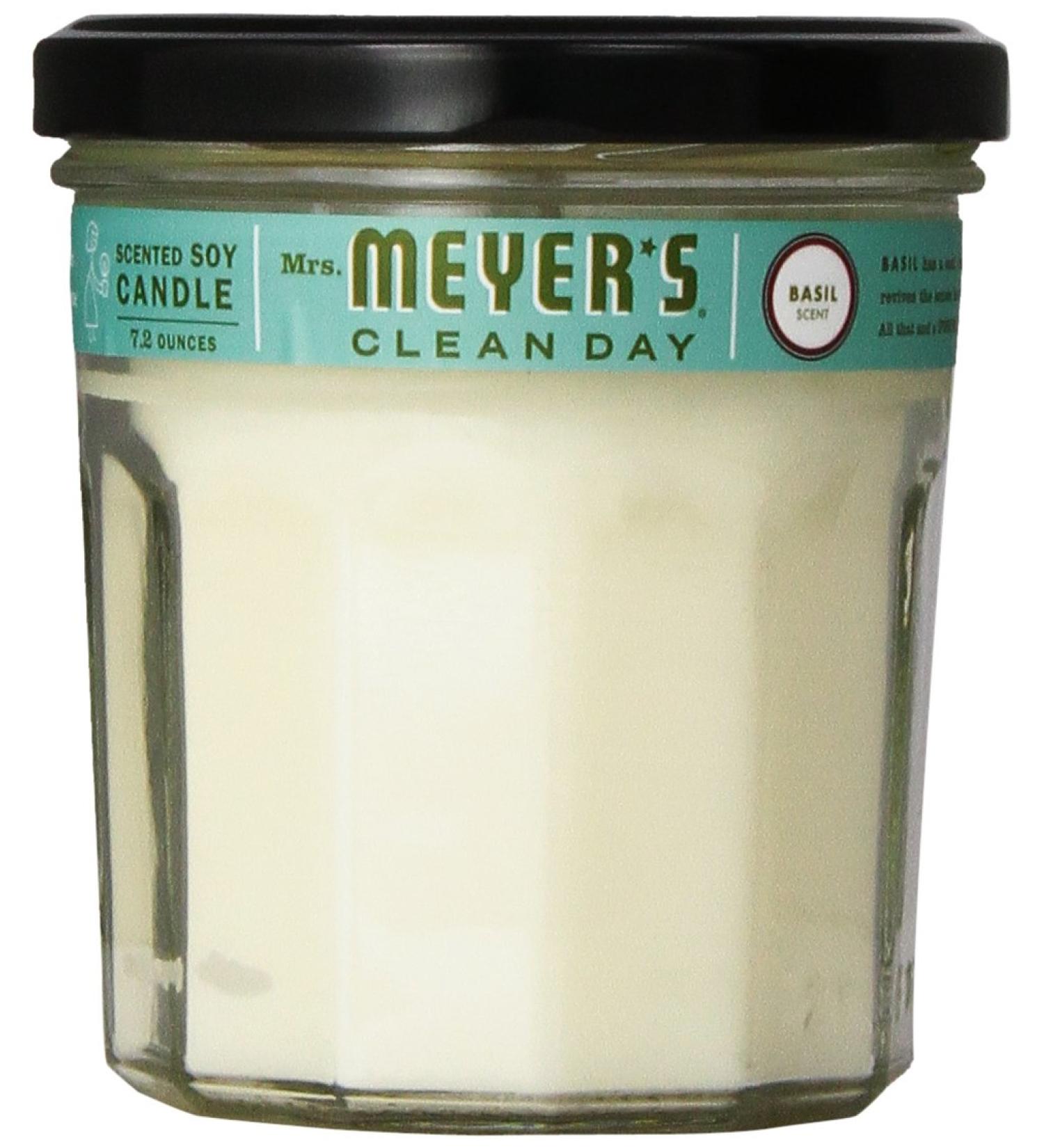 Mrs. Meyer's Basil Soy Candle - 7.2 oz Glass Jar (Pack of 6) | Eco-Friendly Aromatherapy - Buy Online on GoSupps.com