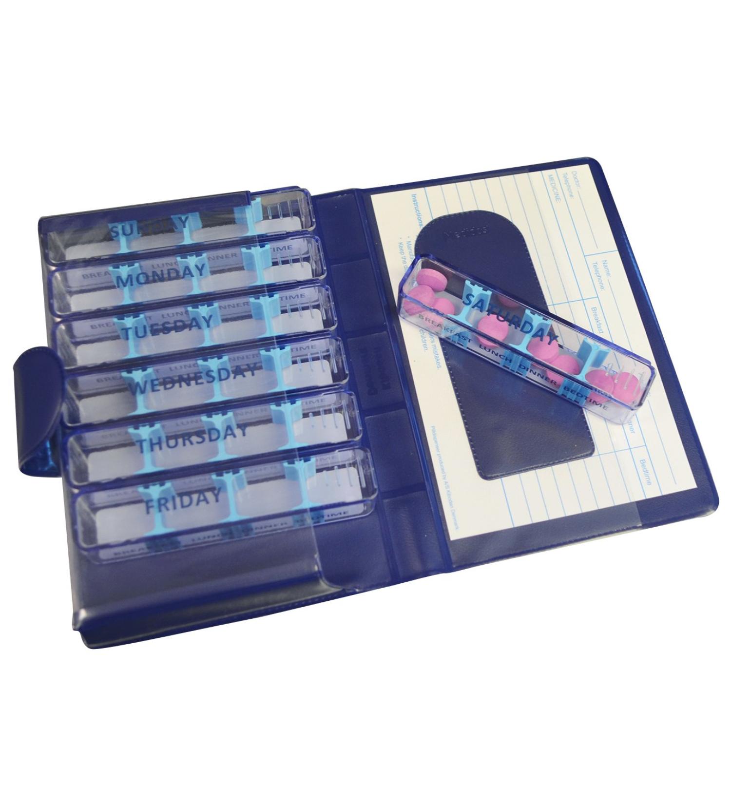 e-Pill Compact Travel Pill Organizer | Adjustable Medicine Pill Box for Easy Travel - World's First - Buy Online on GoSupps.com