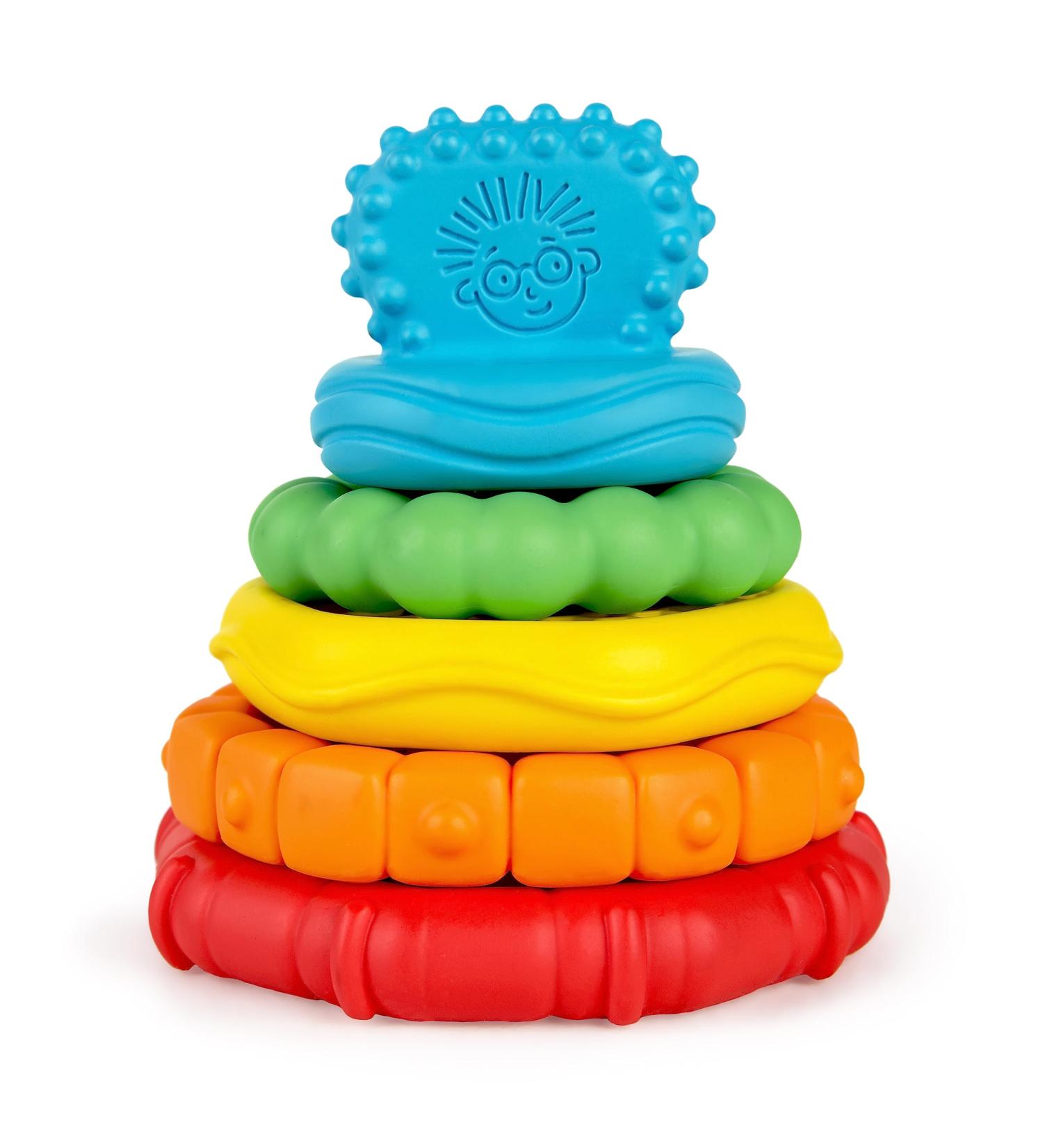 Buy Baby Einstein 12356 Stack & Teethe - 5-Part Multicolored Bite Ring & Toy Set for Babies | Easy to Grab & Stack Perfect for Early Development - Buy Online on GoSupps.com