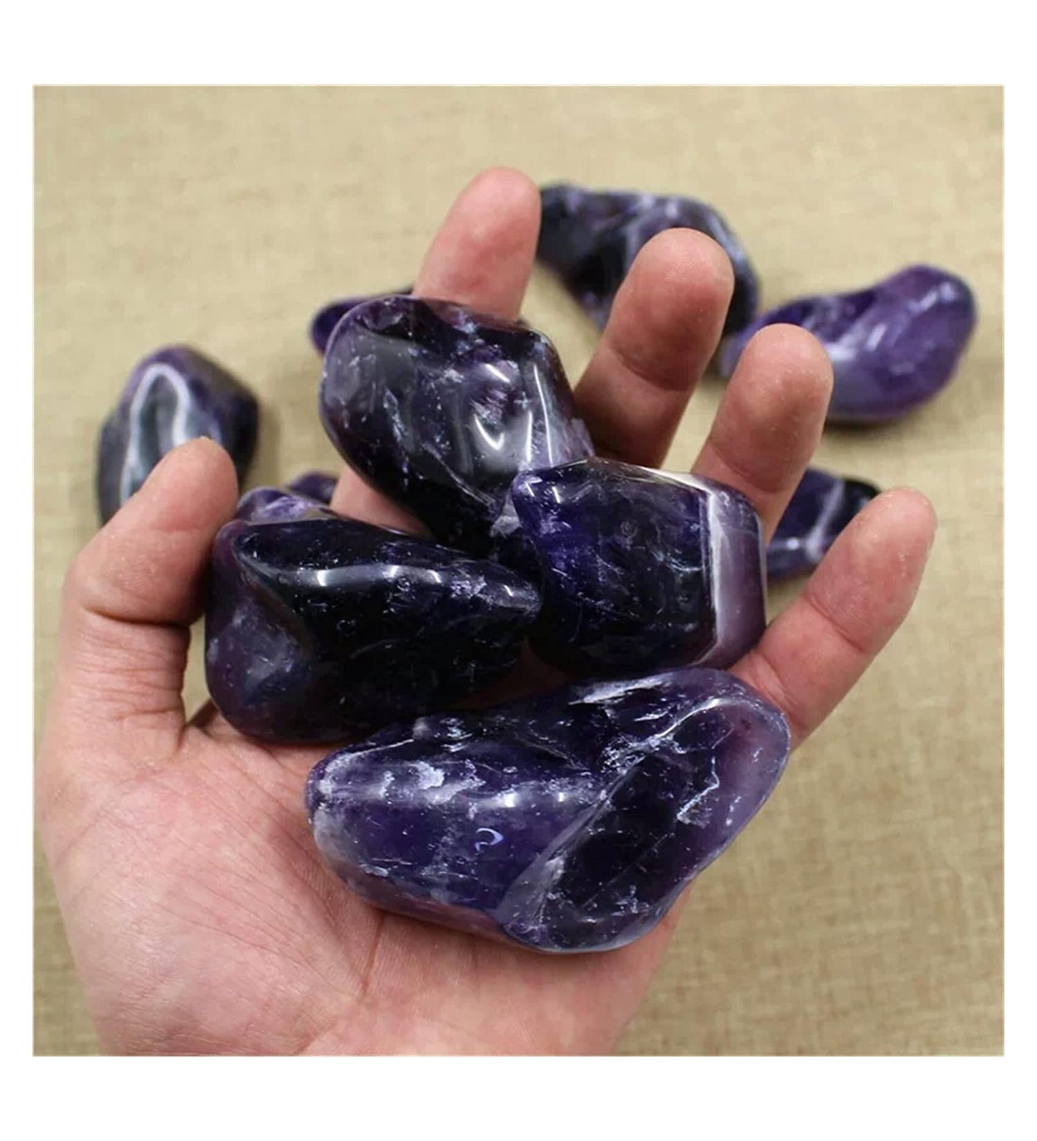 100g Natural Dream Amethyst Stones Quartz Crystal Minerals Tumbled Stone Full of Texture - Buy Online on GoSupps.com