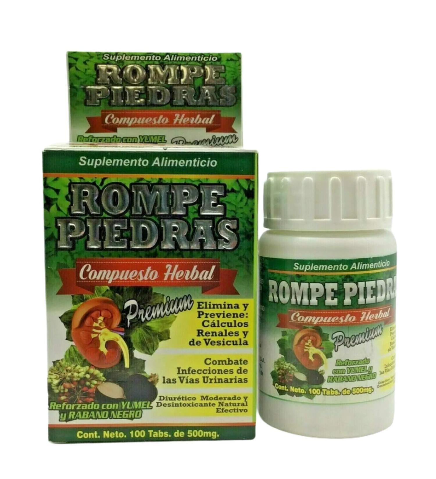 Rompe Piedras Reforzado con Yumel y R bano Negro - 100 Tabletas | Suplemento Natural para Salud Renal | Env o Internacional - Buy Online on GoSupps.com